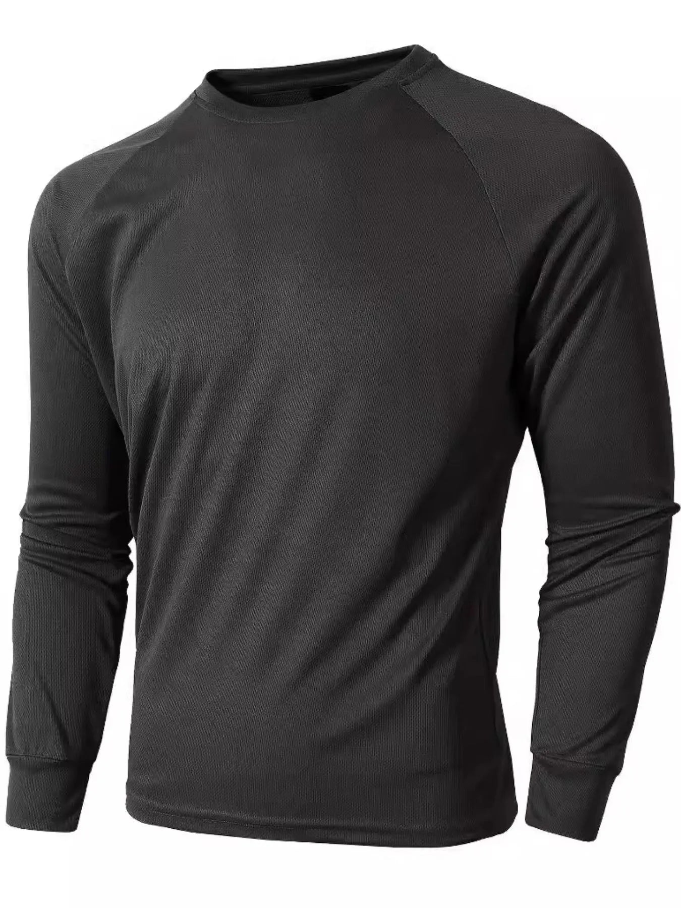 Men's Plus Size Round Neck Long Sleeve T-Shirt