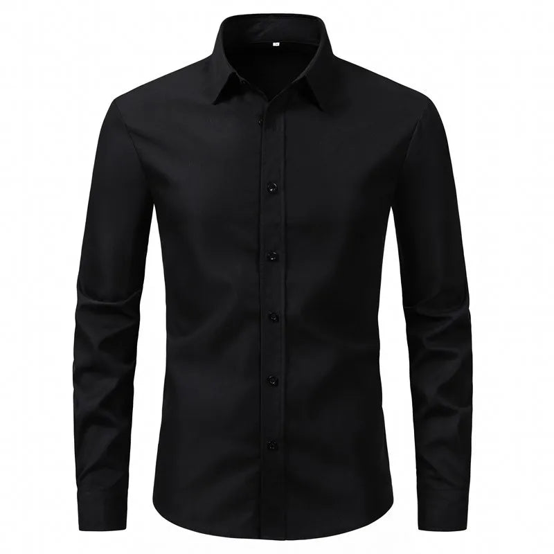 Men's Plus Size Button Up Long Sleeve Shirt