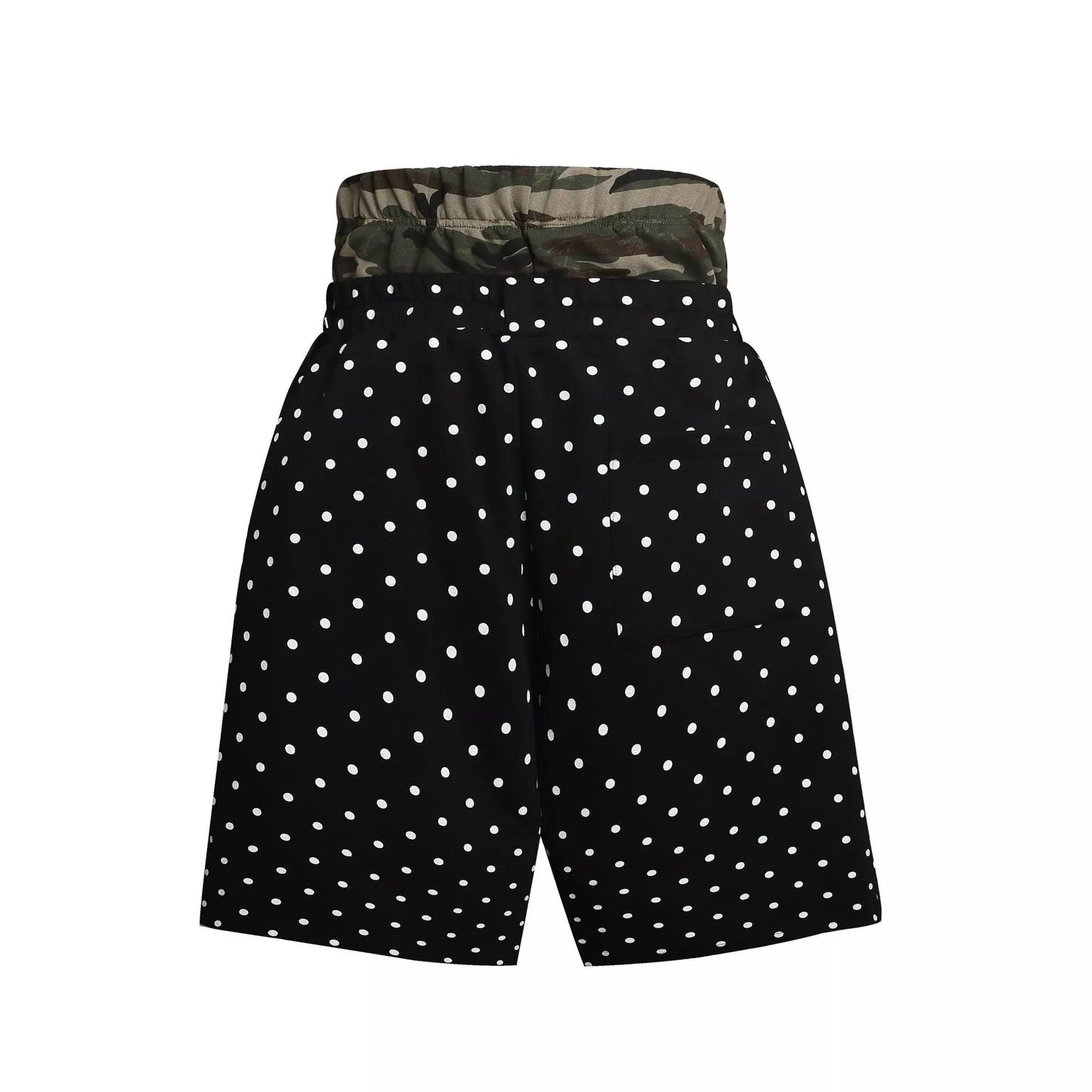 Men's Polka Dot Boxing Shorts with Camouflage Waistband