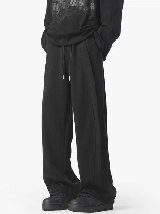 Men's Full Size Drawstring Wide Leg Pants Plus Size