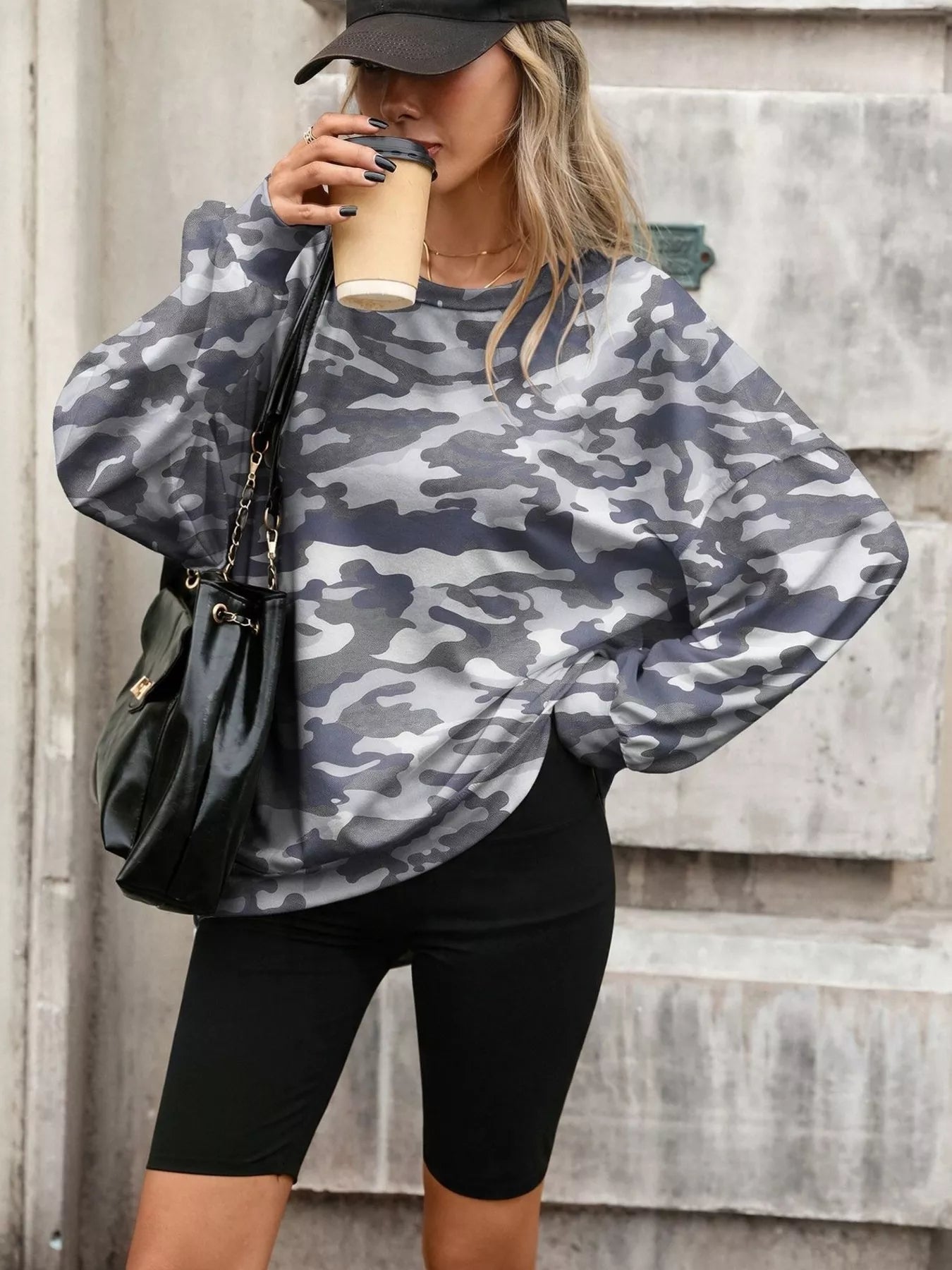 Printed Round Neck Sweatshirt