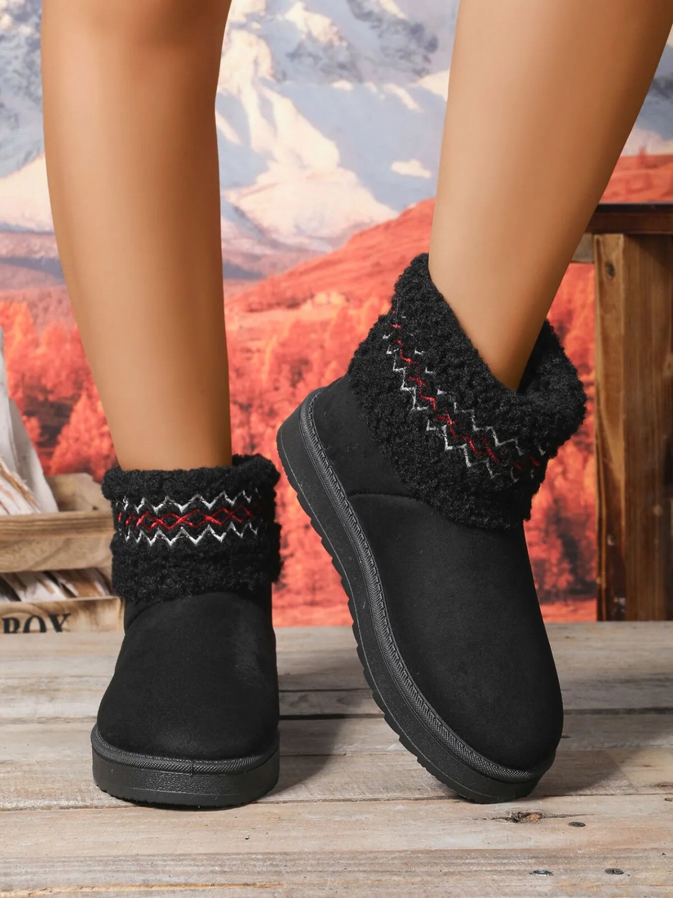 Round Toe Platform Boots