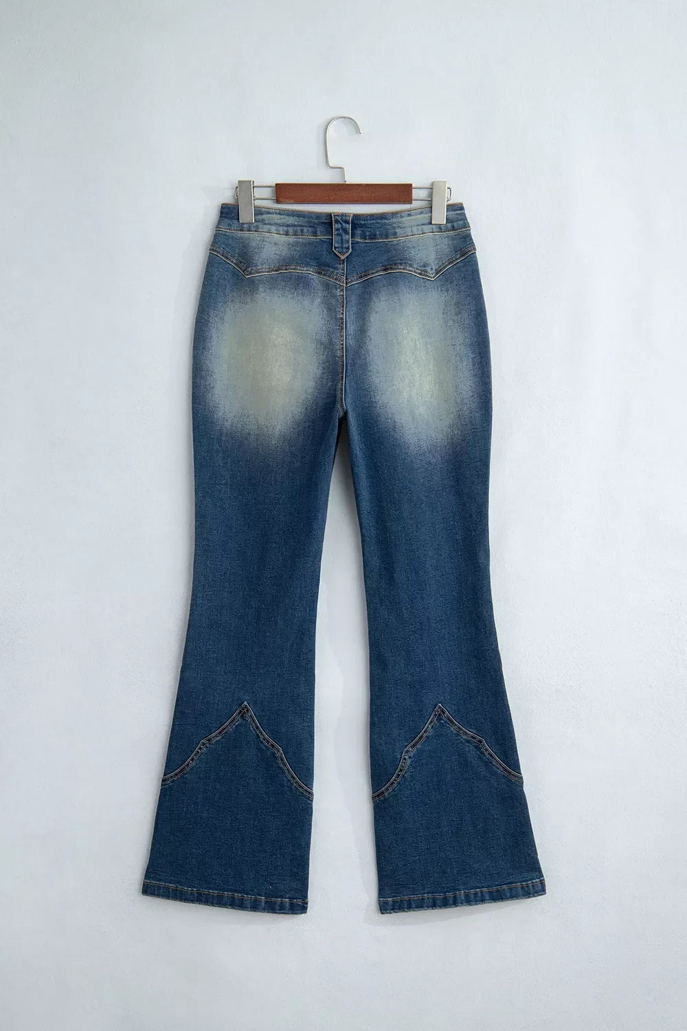 Pocket Detail Flare Leg Jeans