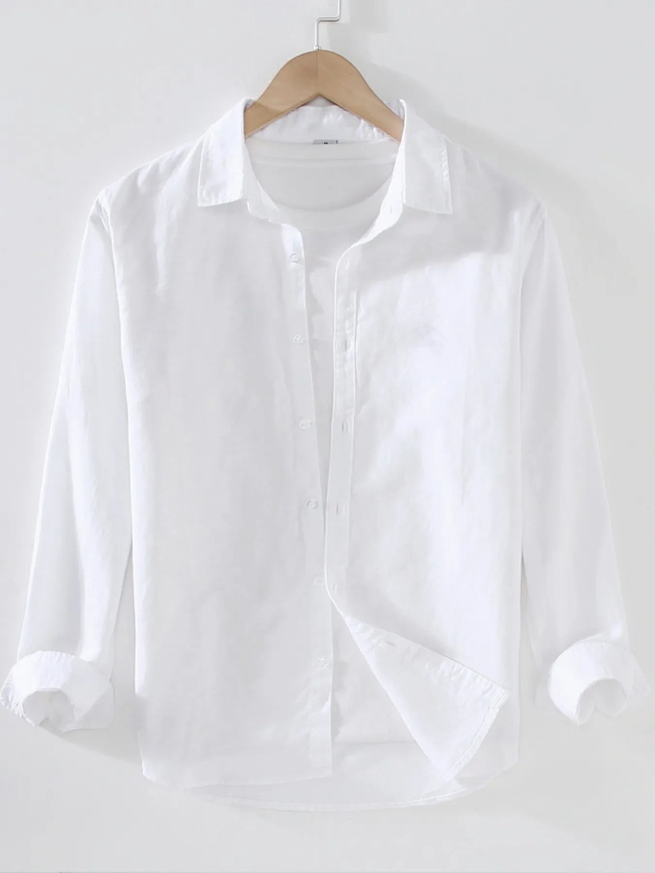 Men's Full Size Casual Long Sleeve Button-Up Shirt Plus Size