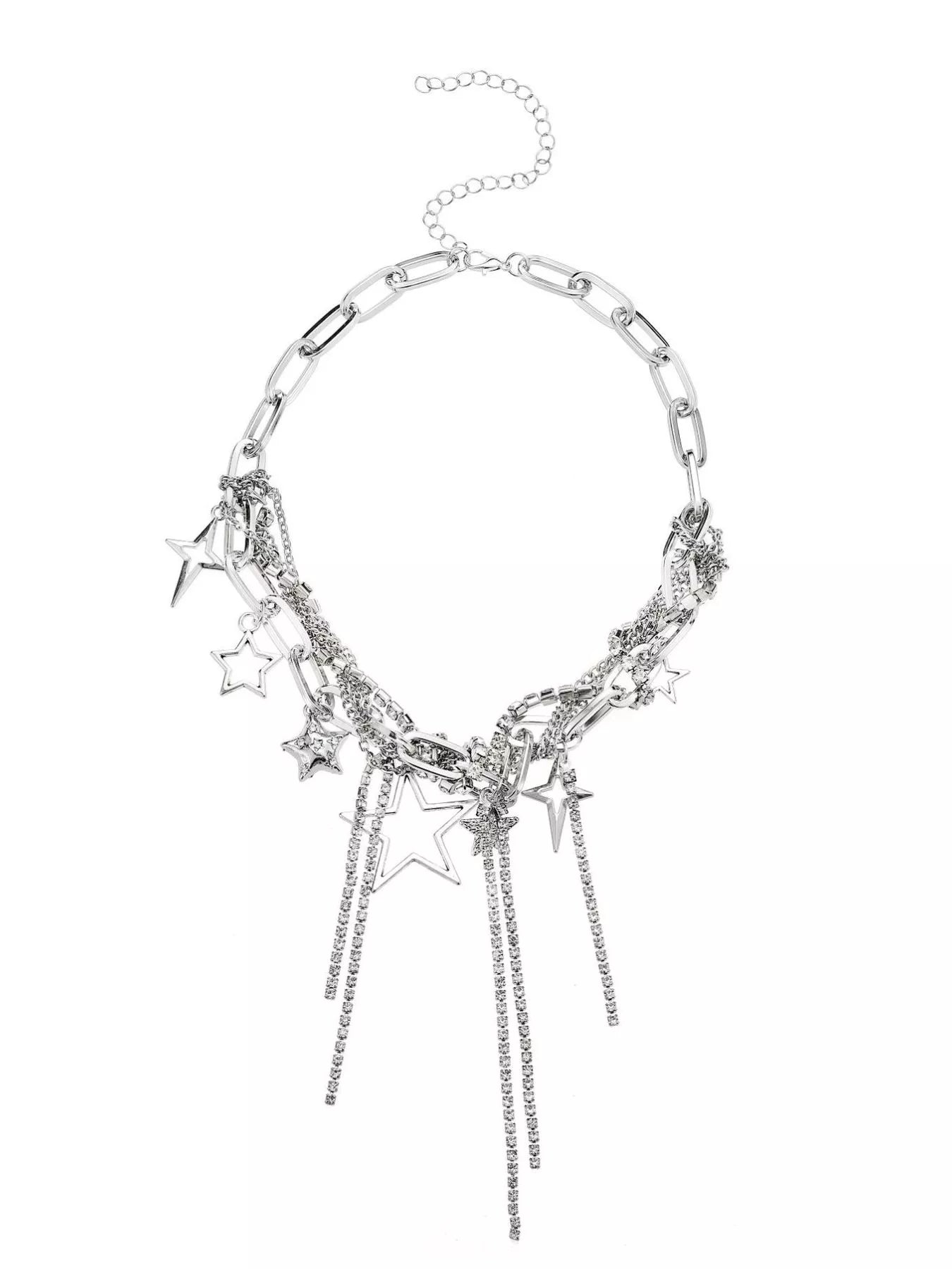 Chunky Chain Star Tassel Necklace