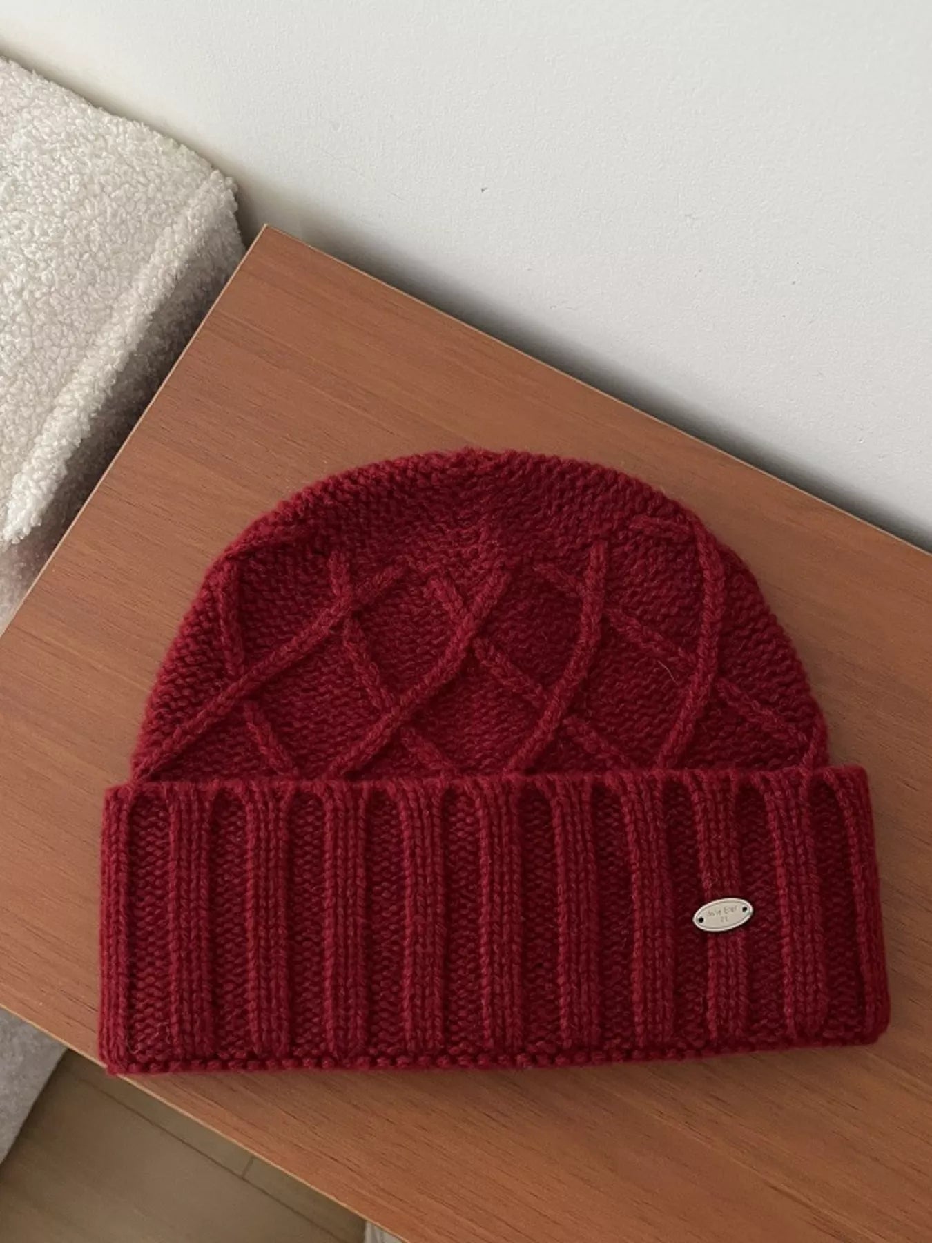 Wool Cozy Knit Beanie Hat