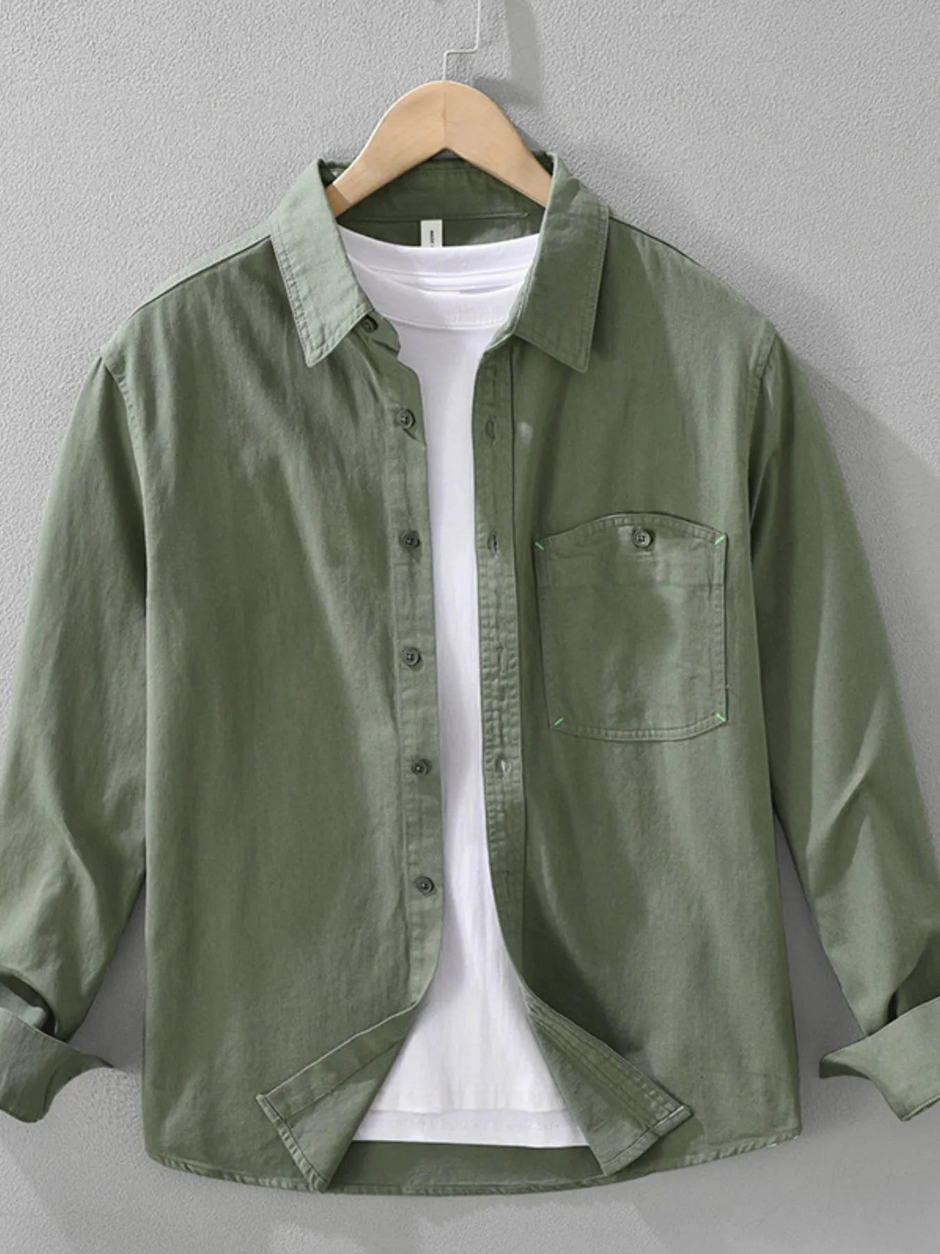 Men's Plus Size Button Up Long Sleeve Shirt
