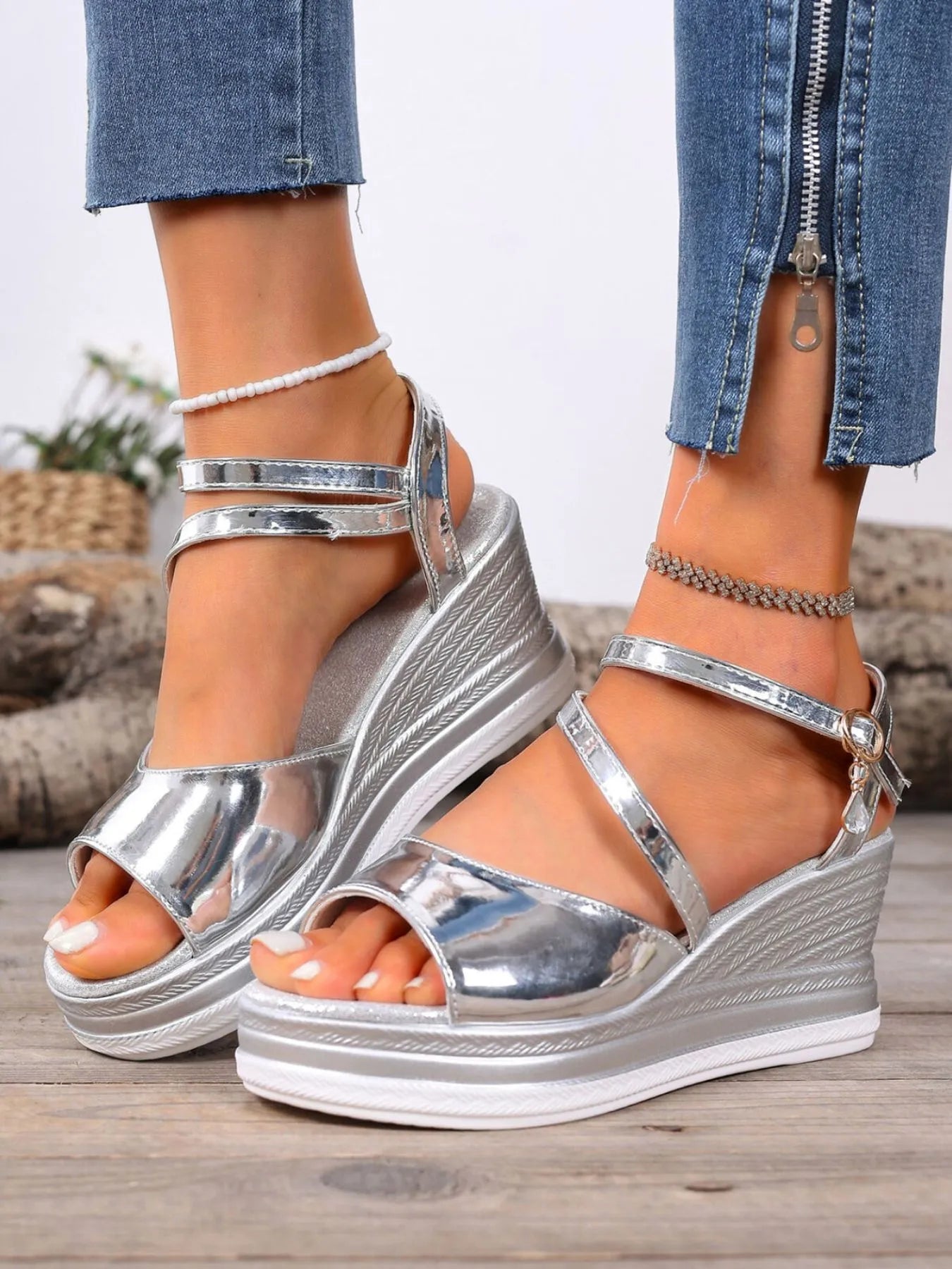 Open Toe Wedge Sandals