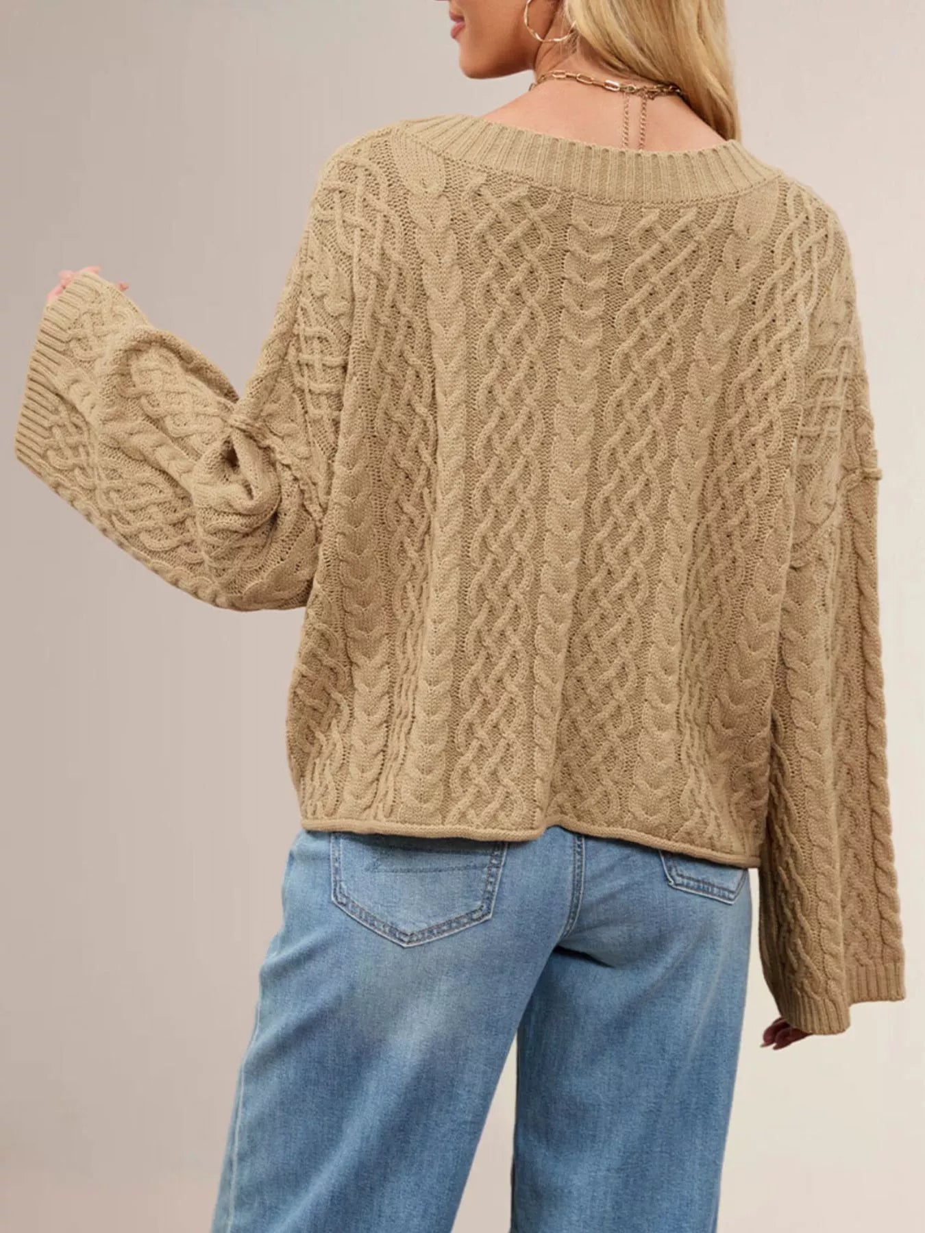 Cozy Cable Knit Cardigan with Pockets