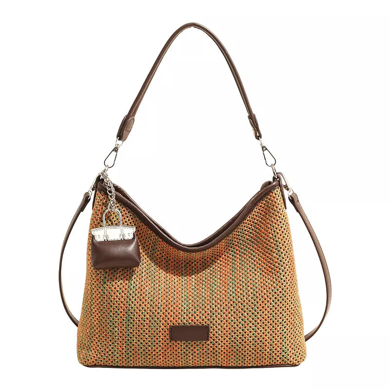 Woven Straw Crossbody Bag