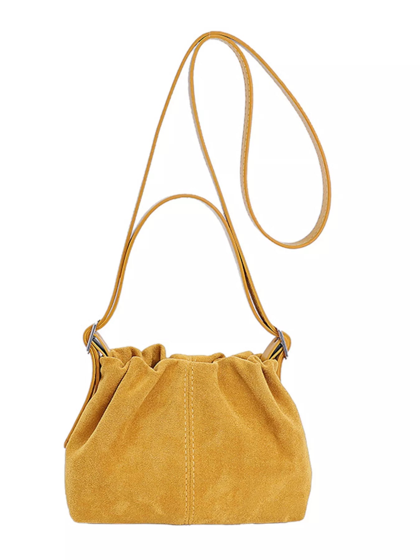 Suede Adjustable Strap Crossbody Bag