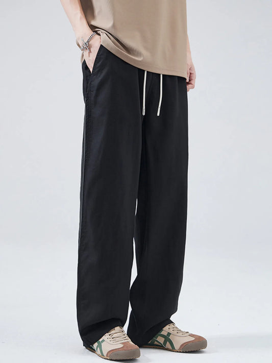 Men's Full Size Casual Loose-Fit Drawstring Pants Plus Size