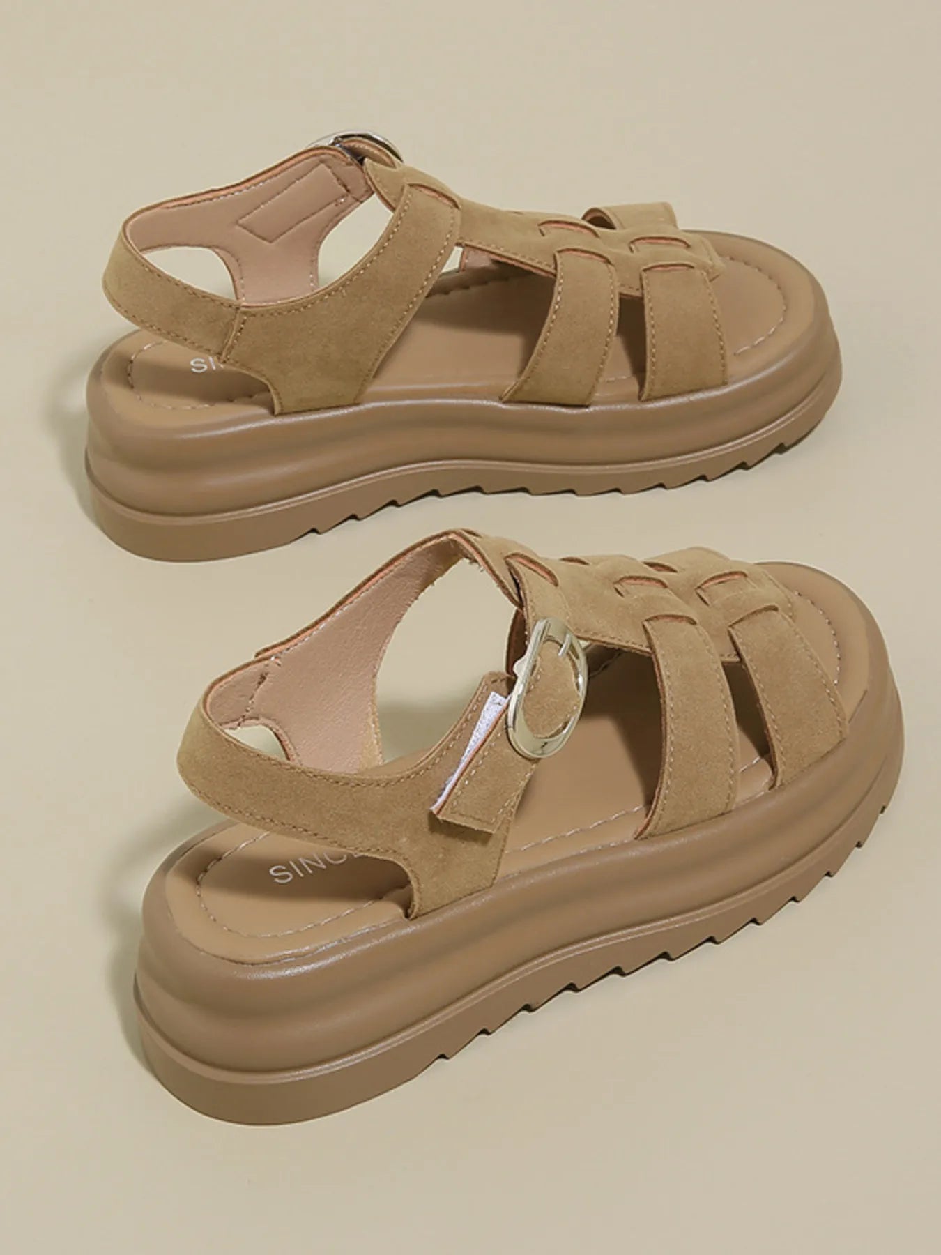 Platform Sandals with Ankle Strap