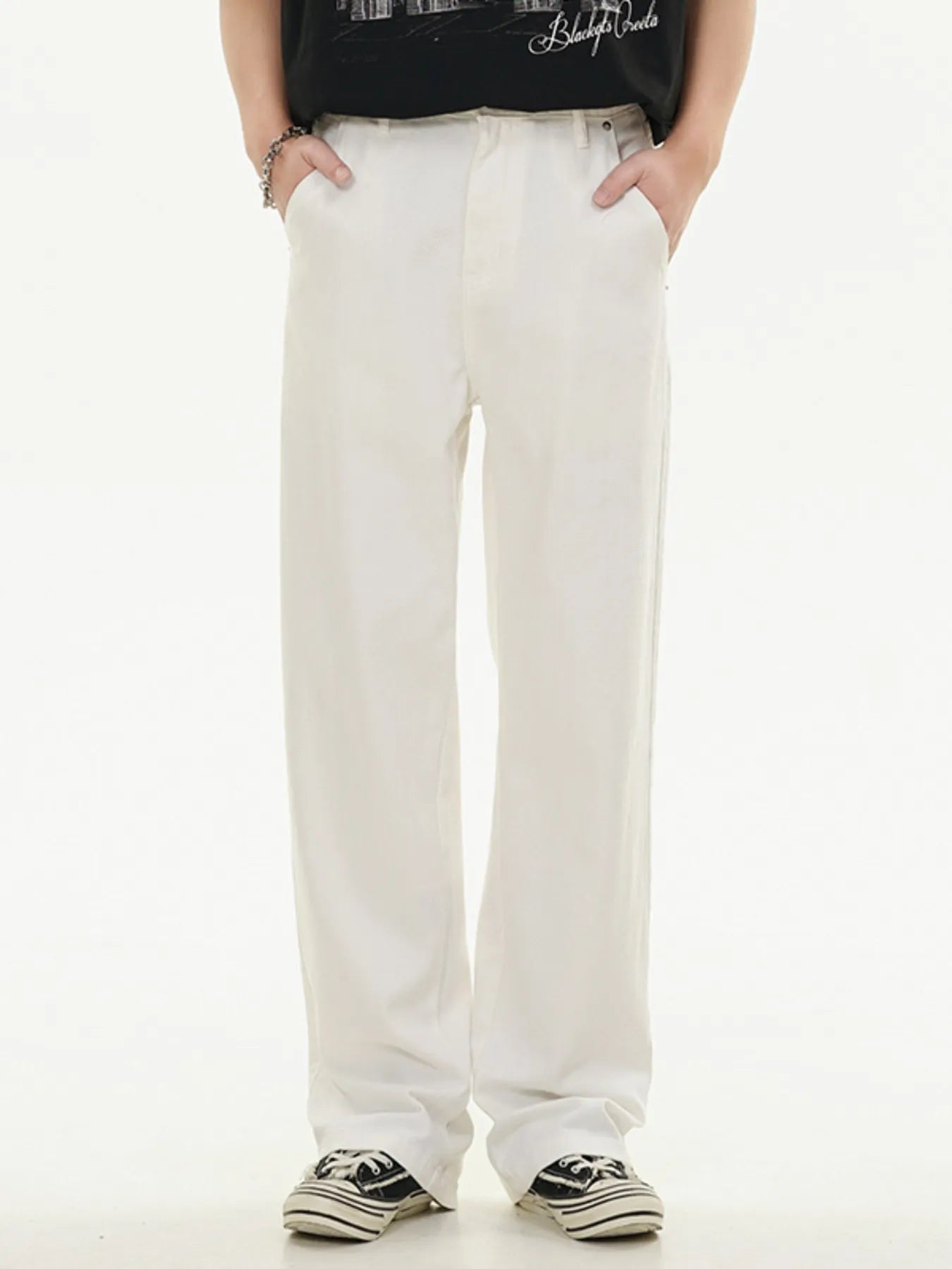 Men's Full Size Washed Wide Leg Relaxed Fit Jeans Plus Size