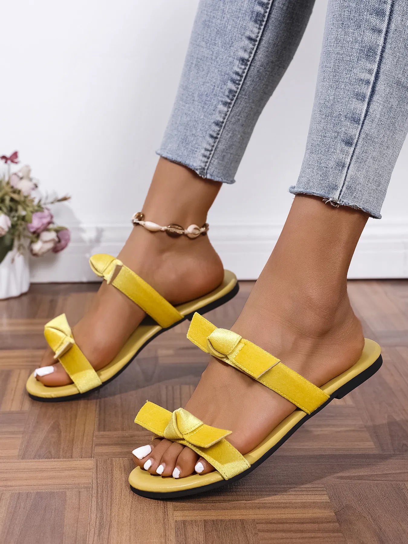 Double Strap Flat Sandals
