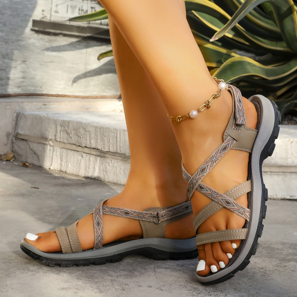 Open Toe Flats Sandals
