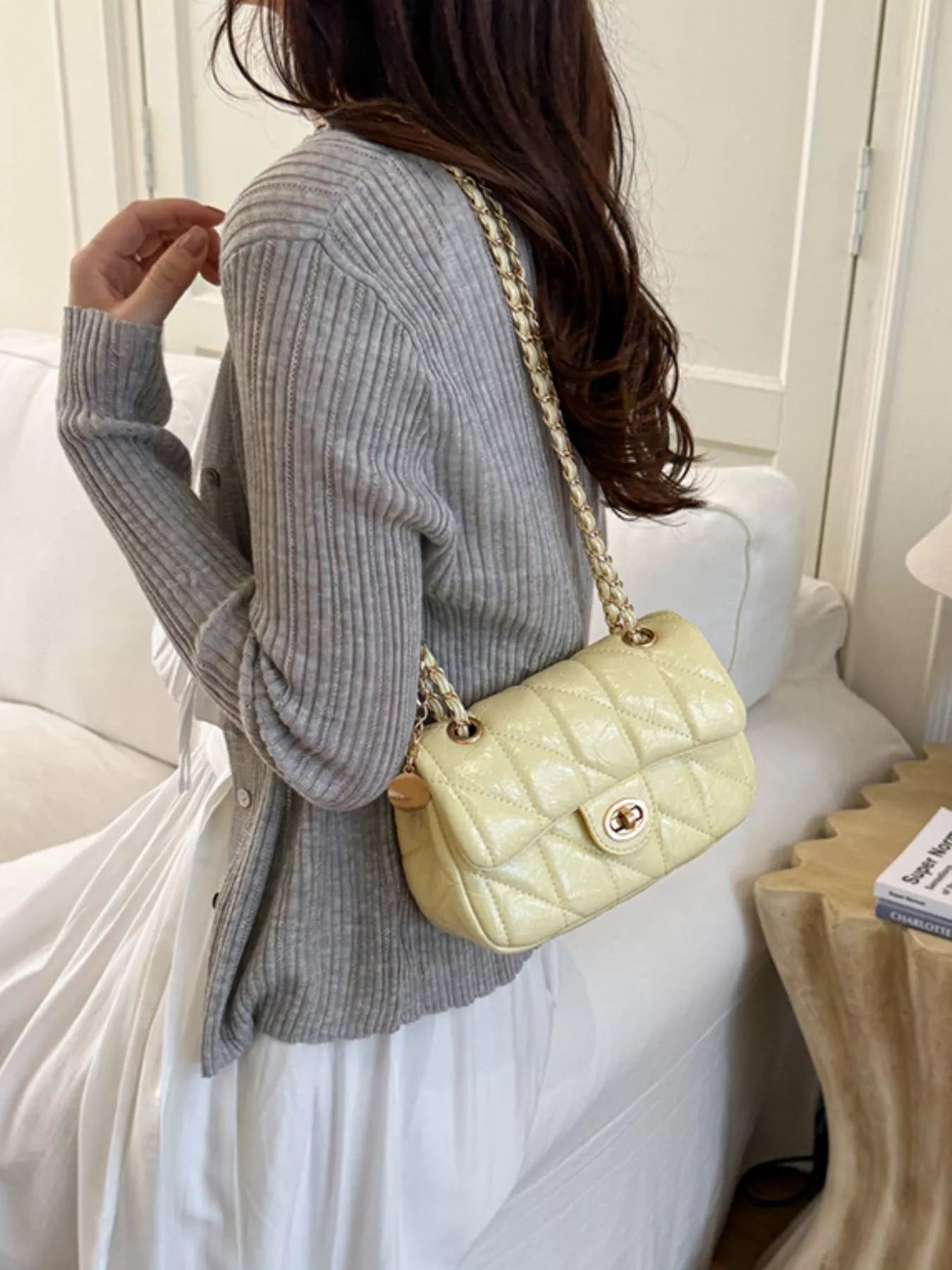 Quilted Chain Crossbody Bag