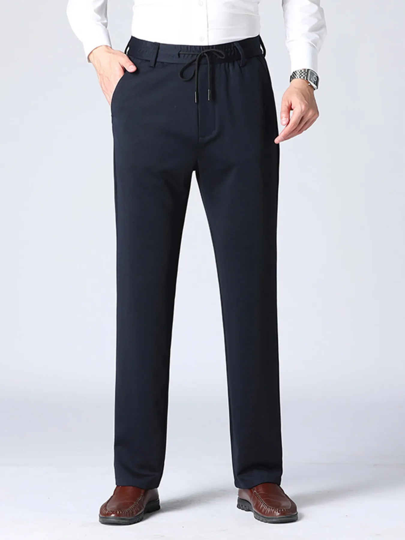 Men's Plus Size Drawstring Pocketed Pants