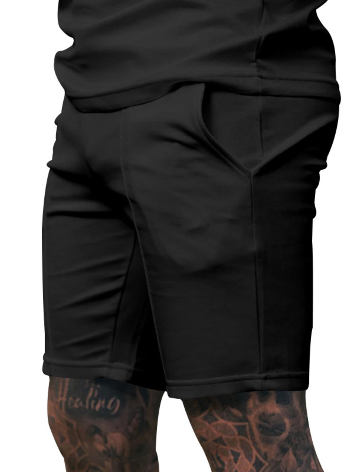 Men's Full Size Casual Drawstring Shorts Plus Size