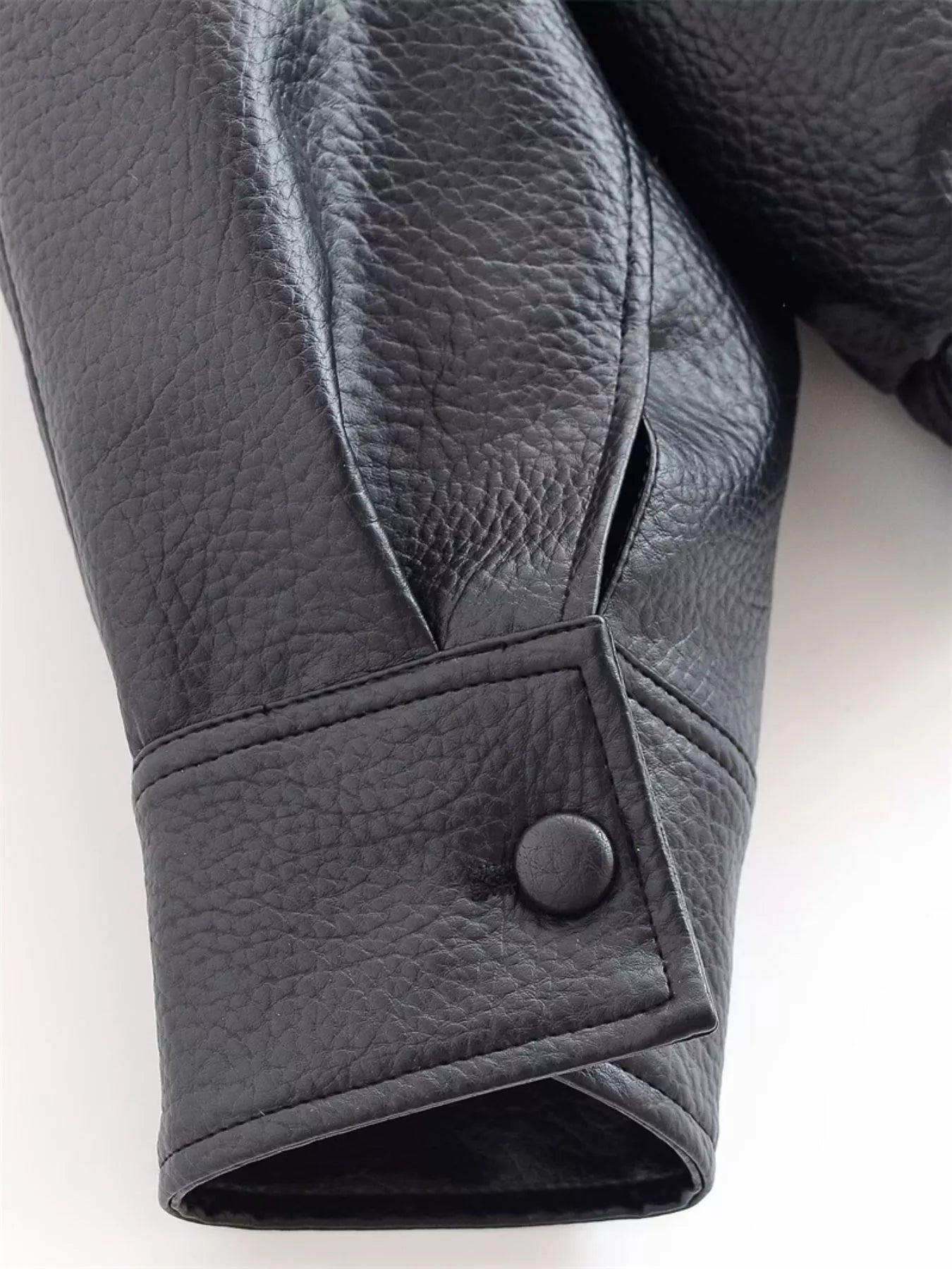 Asymmetrical Faux Leather Moto Jacket