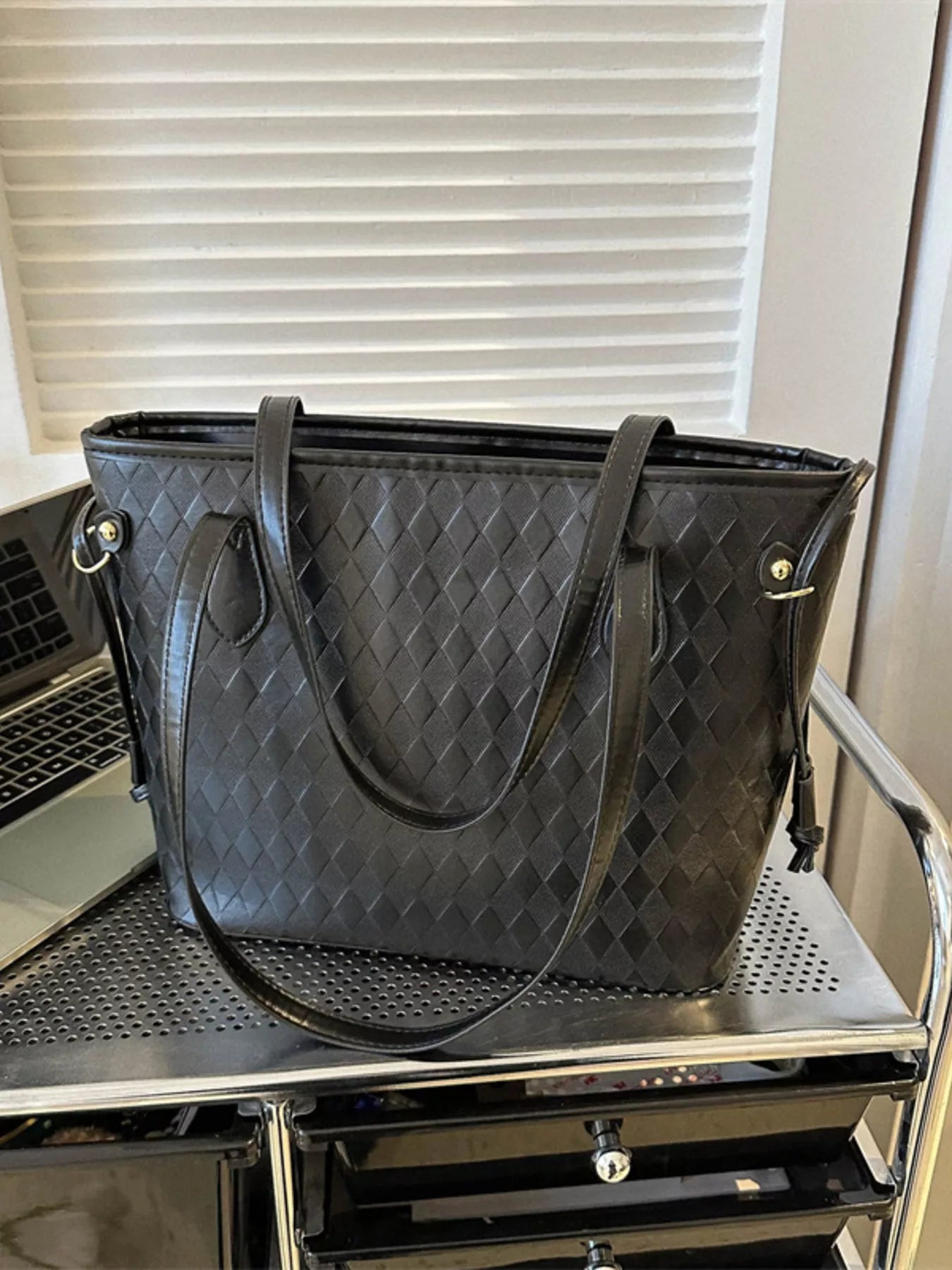 Woven Pattern Tote Bag