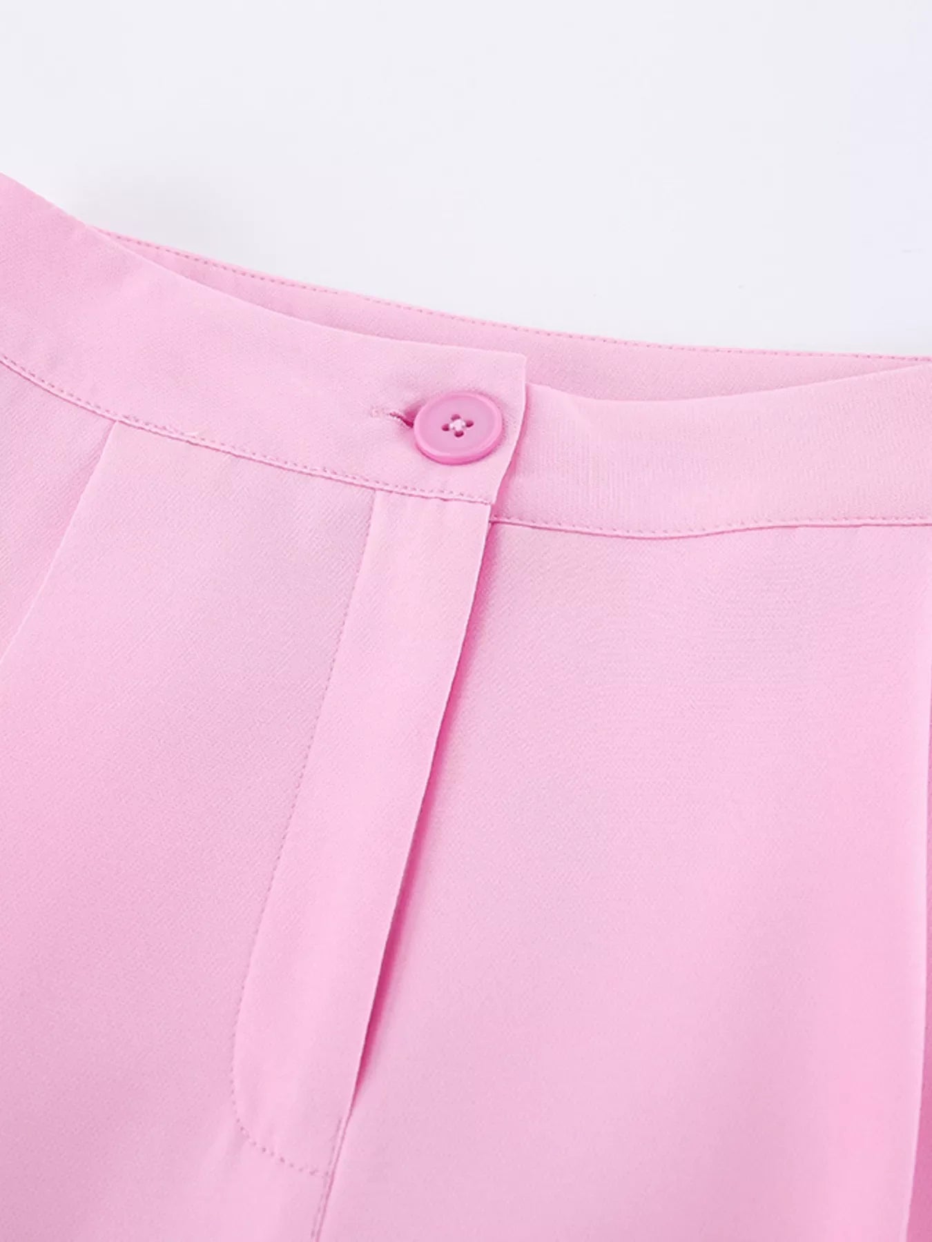 Sleeveless Blazer and Wide-Leg Pants Two-Piece Set