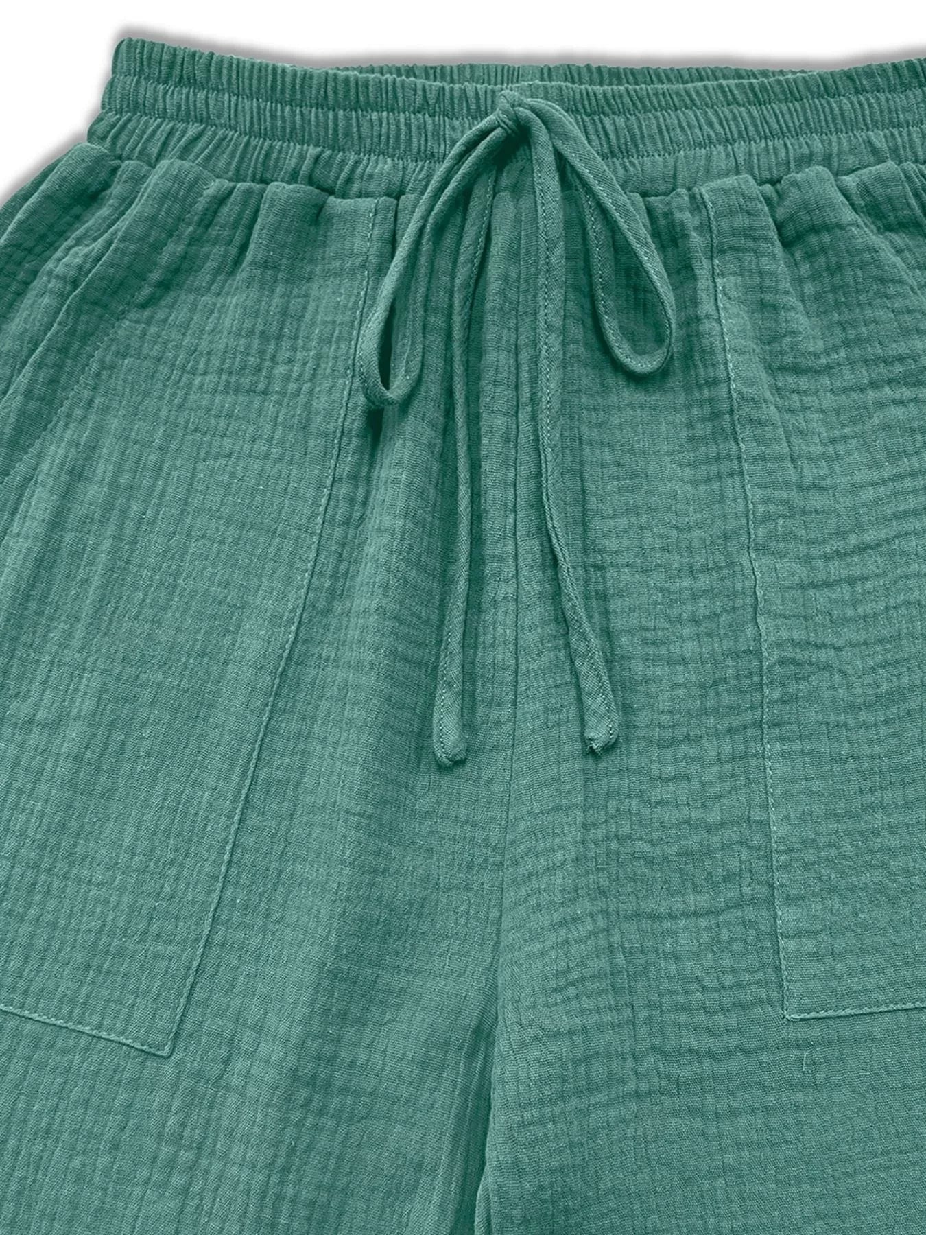 Loose Fit Gauze Drawstring Pants