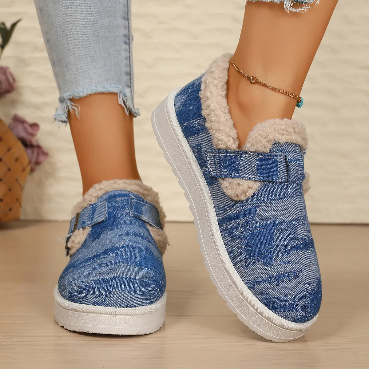 Round Toe Platform Ankle Boots