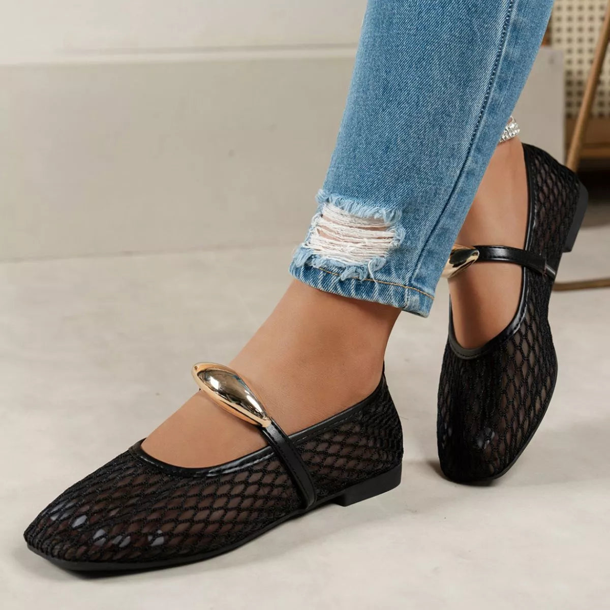 Square Toe Slip-Ons