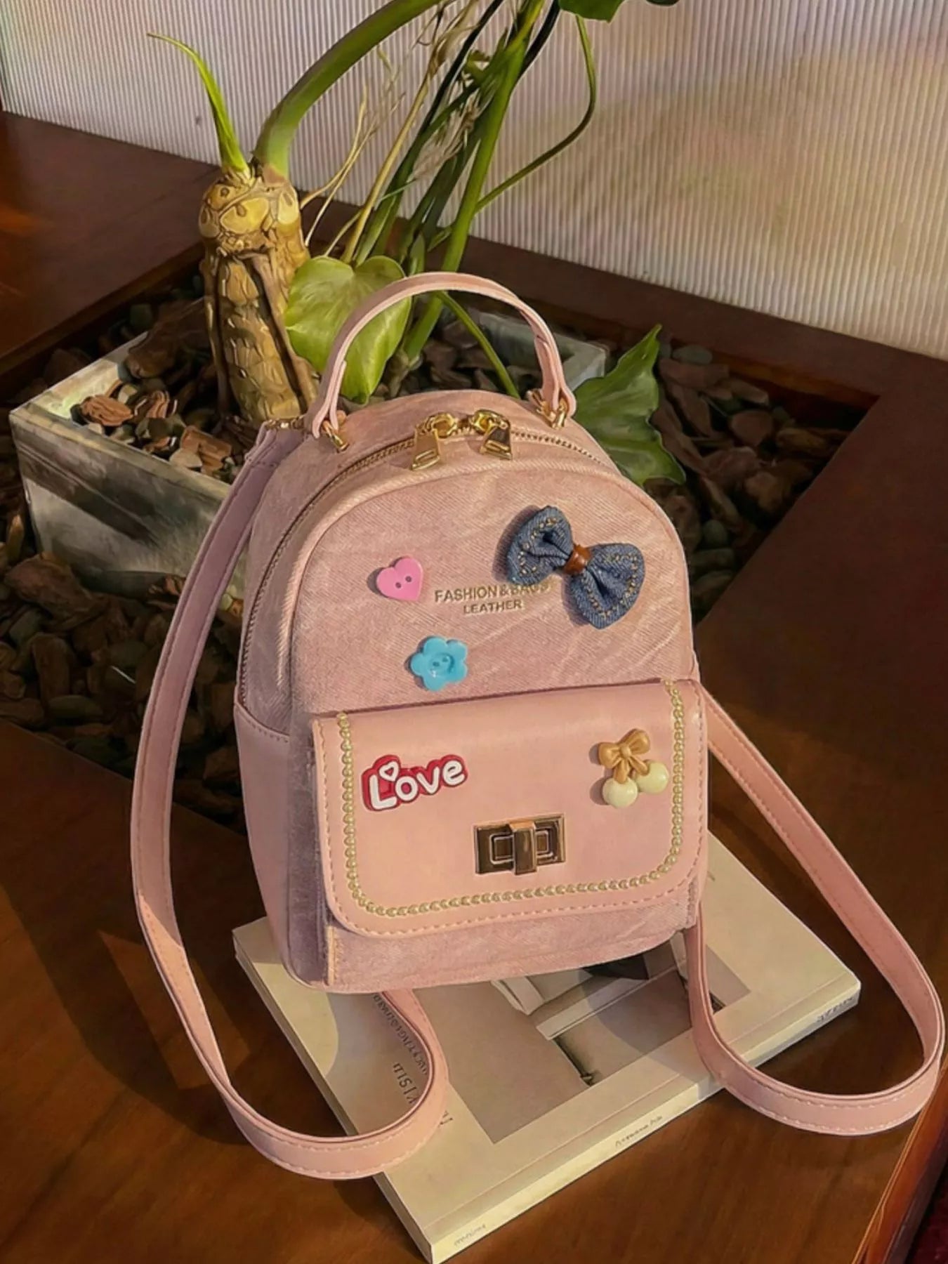PU Leather Backpack Bag