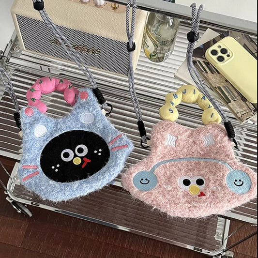 Cartoon Plush Crossbody Bag