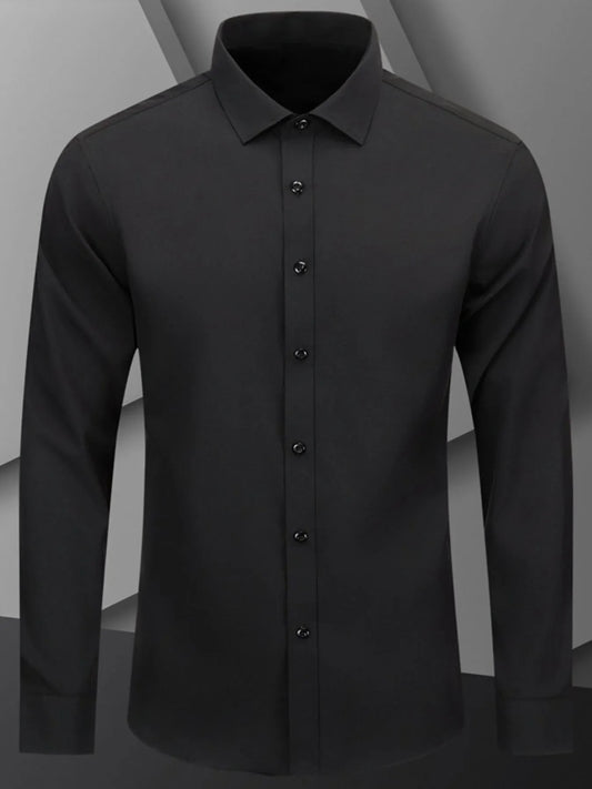 Men's Full Size Button Up Long Sleeve Shirt Plus Size