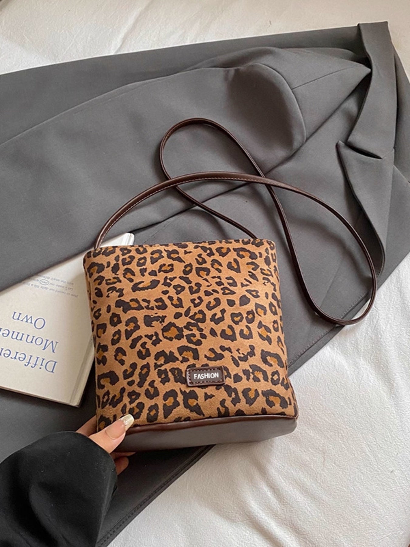 Leopard Print Crossbody Bag