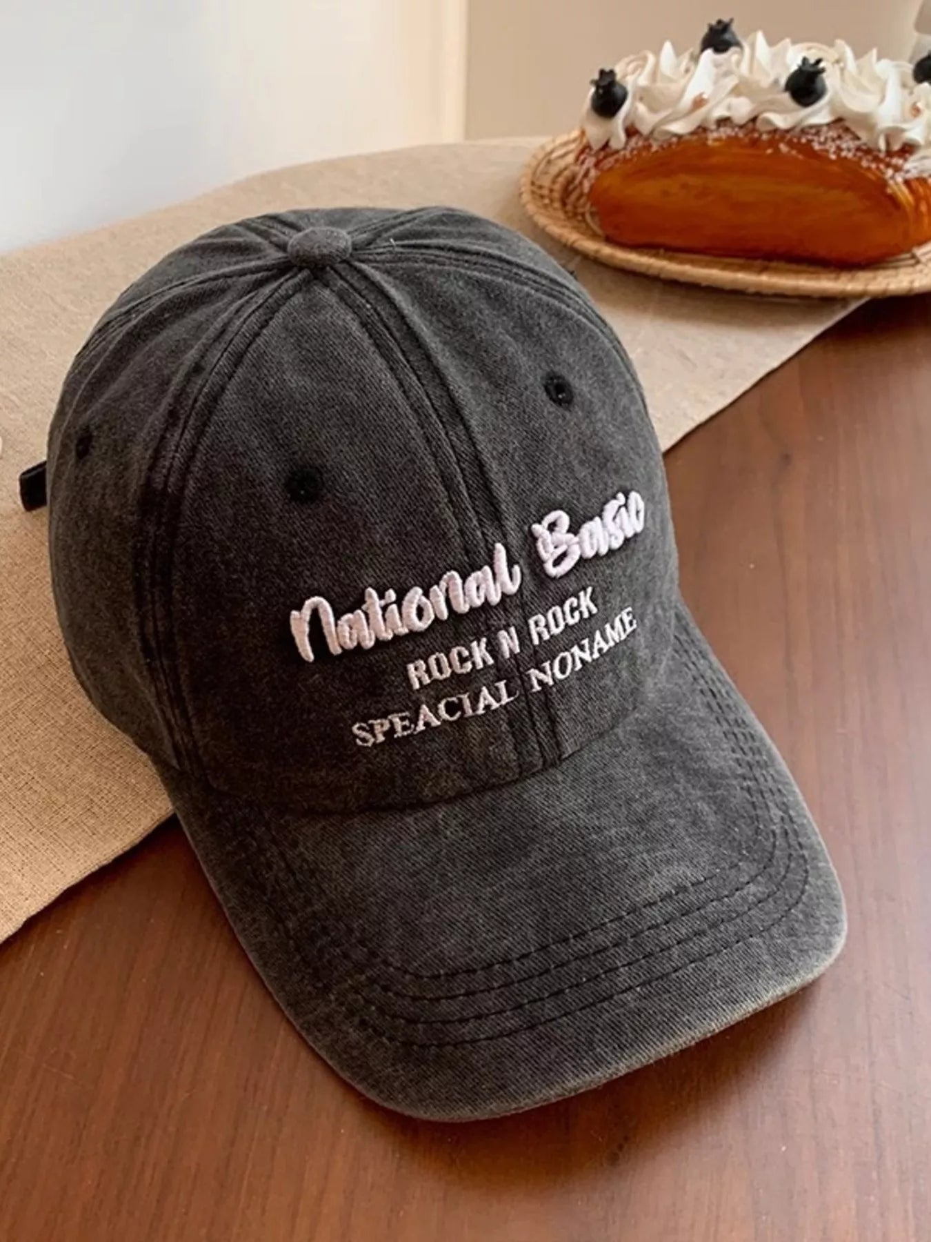 Embroidered Washed Baseball Cap