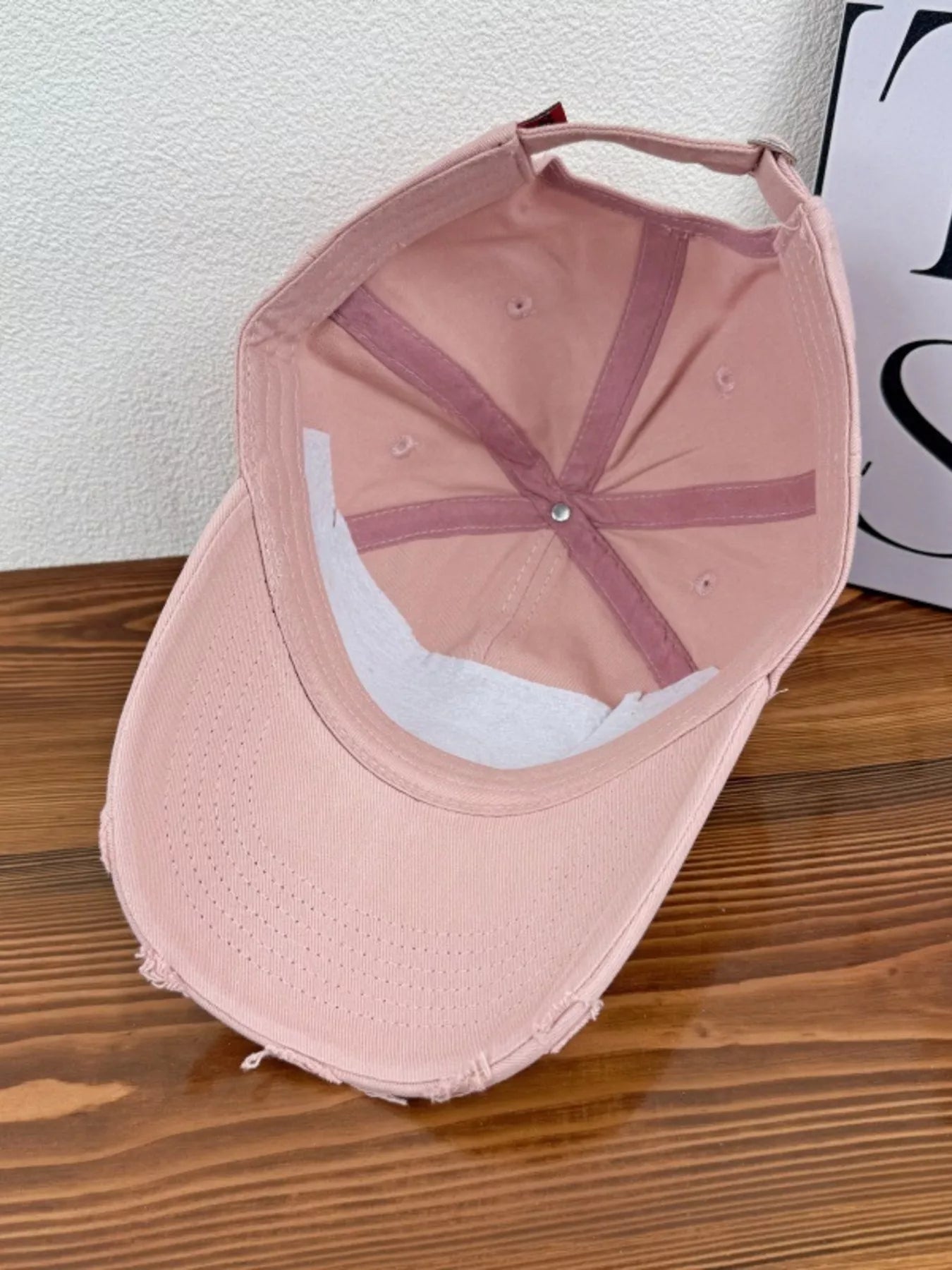Distressed Embroidered Baseball Cap