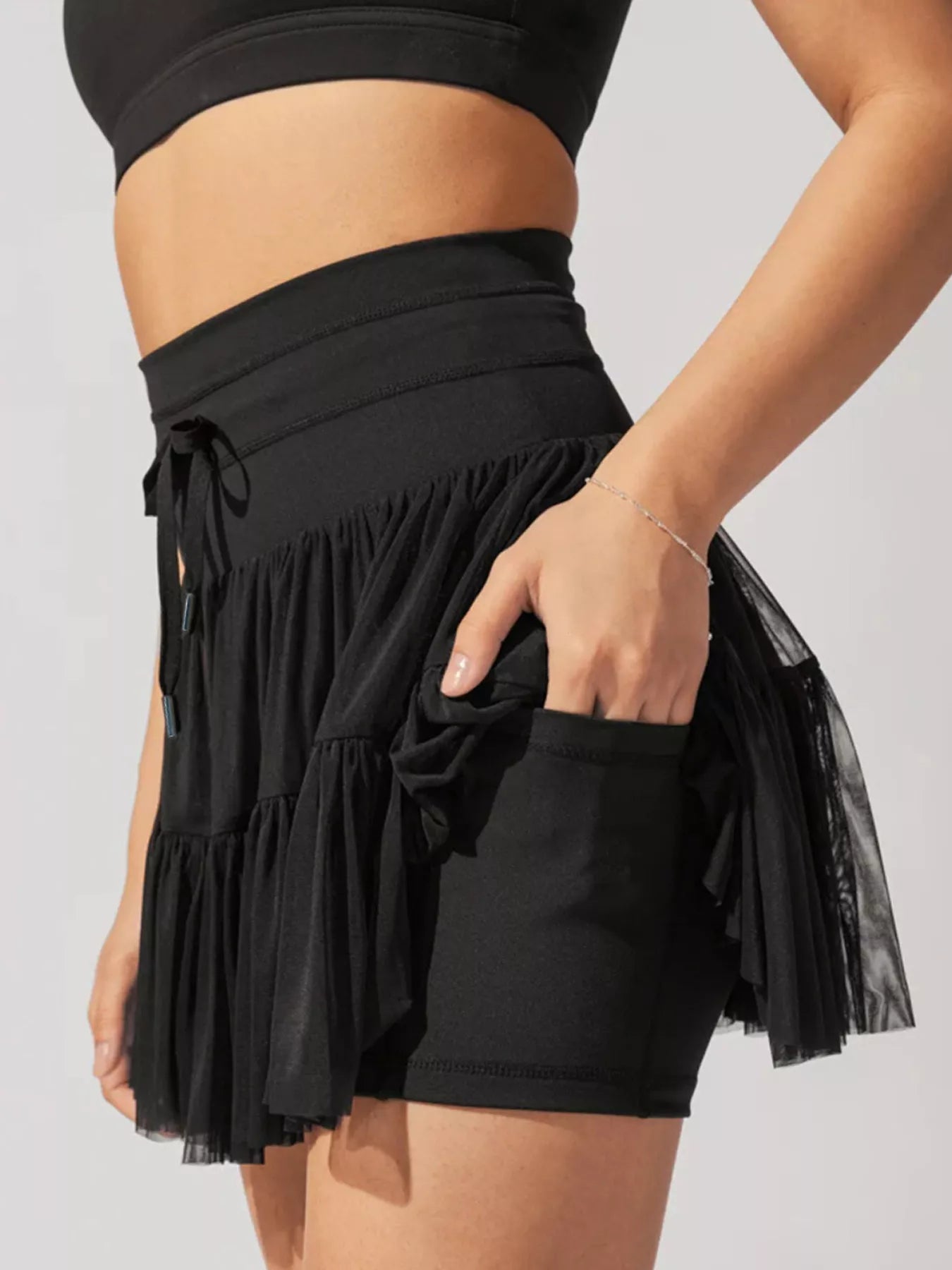 High Waist Skort with Pockets