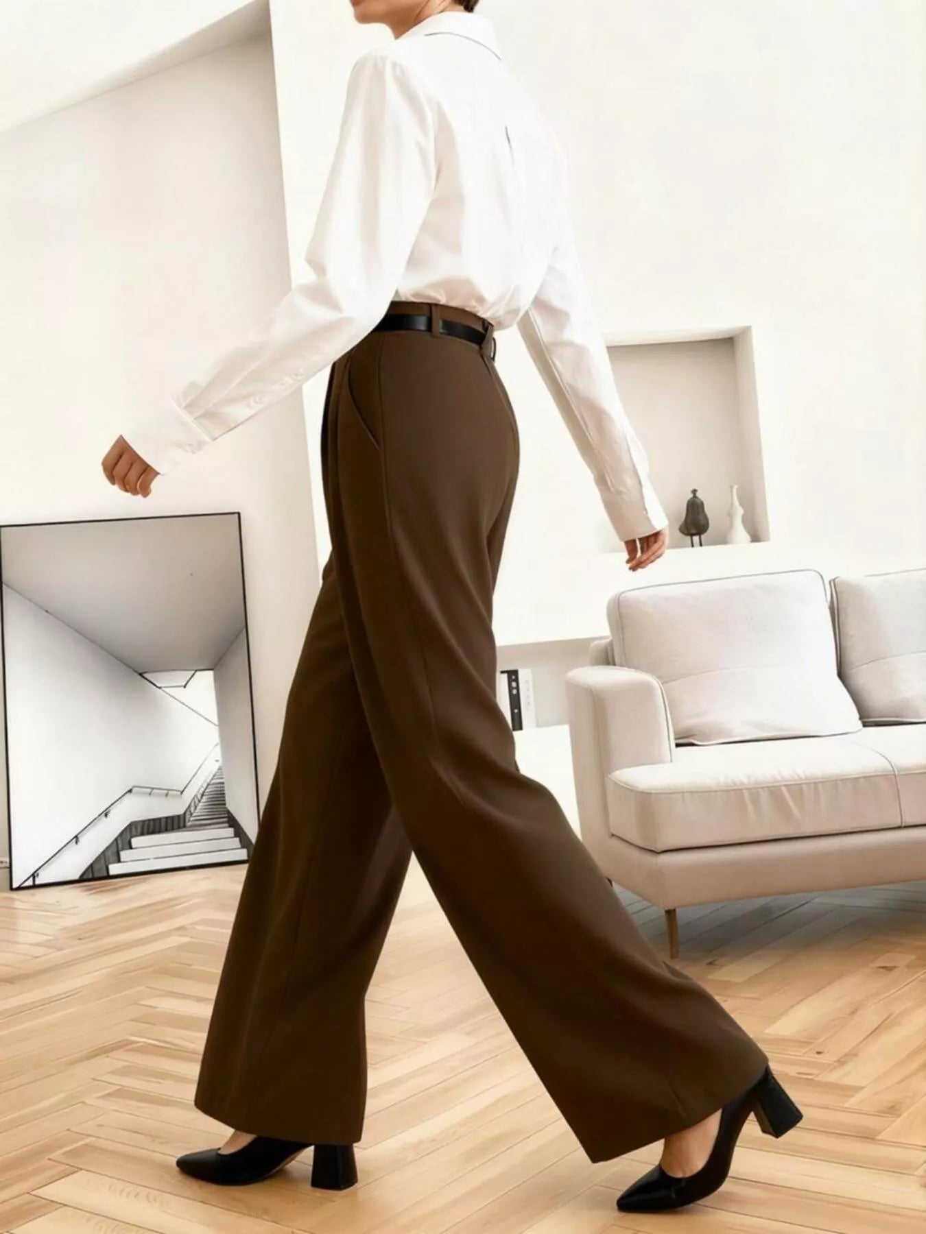 Wide Leg Pleated Pants