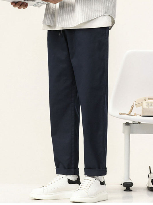 Men's Plus Size Casual Straight-Leg Pants