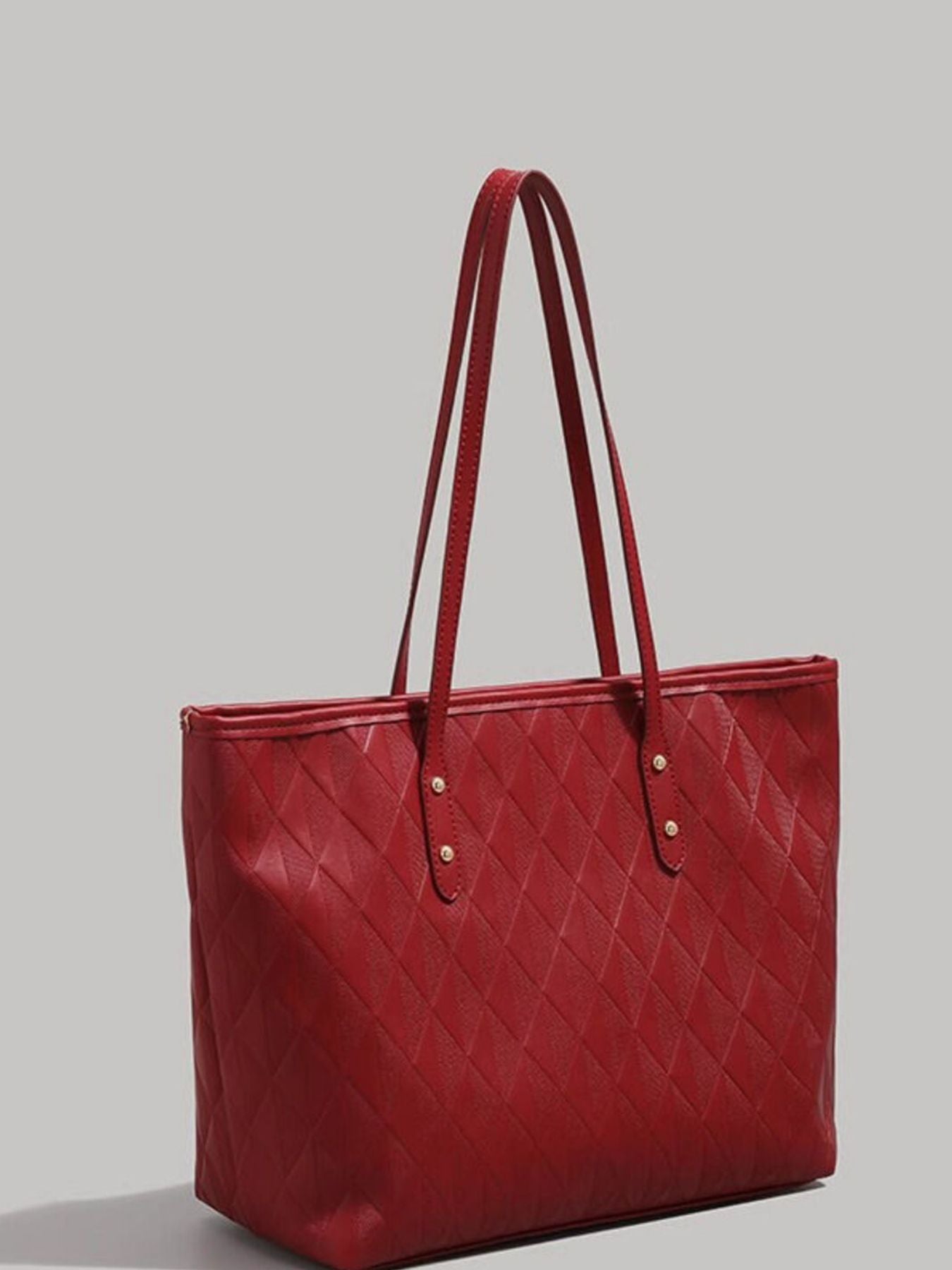 Textured Leather Tote Bag