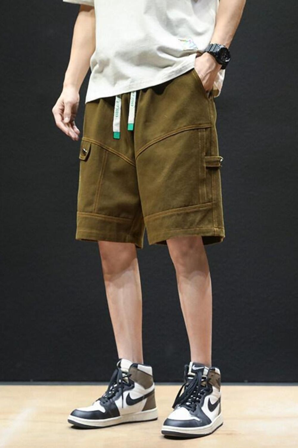Men's Plus Size Casual Drawstring Shorts