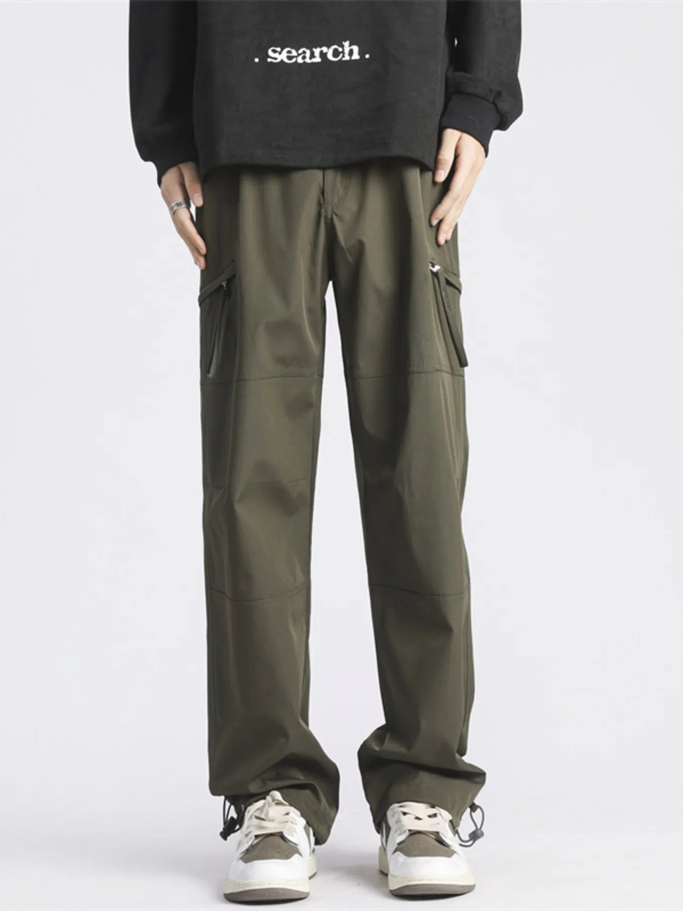 Men's Full Size Wide Leg Cargo Pants Plus Size