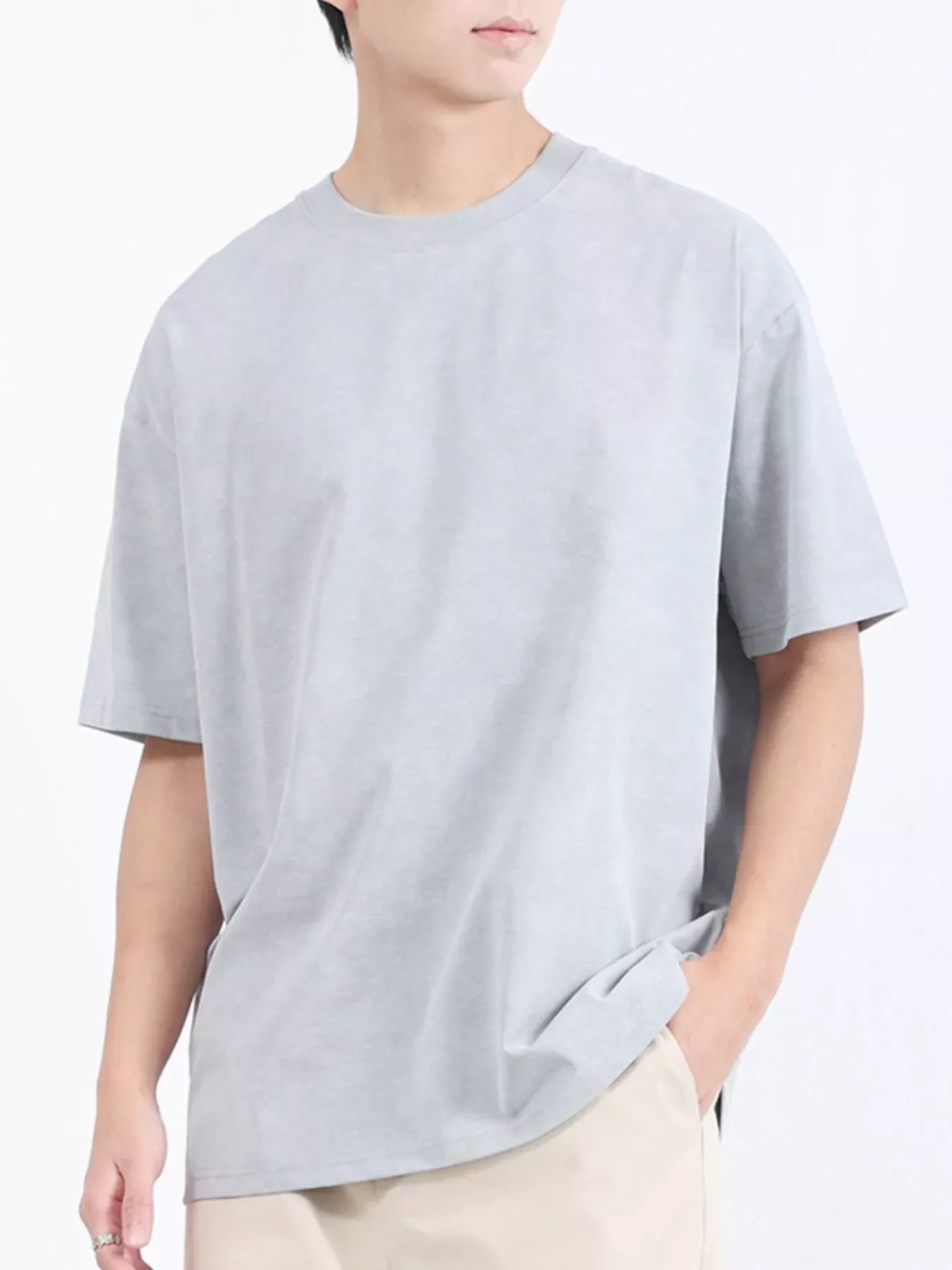 Men's Plus Size Round Neck Short Sleeve T-Shirt