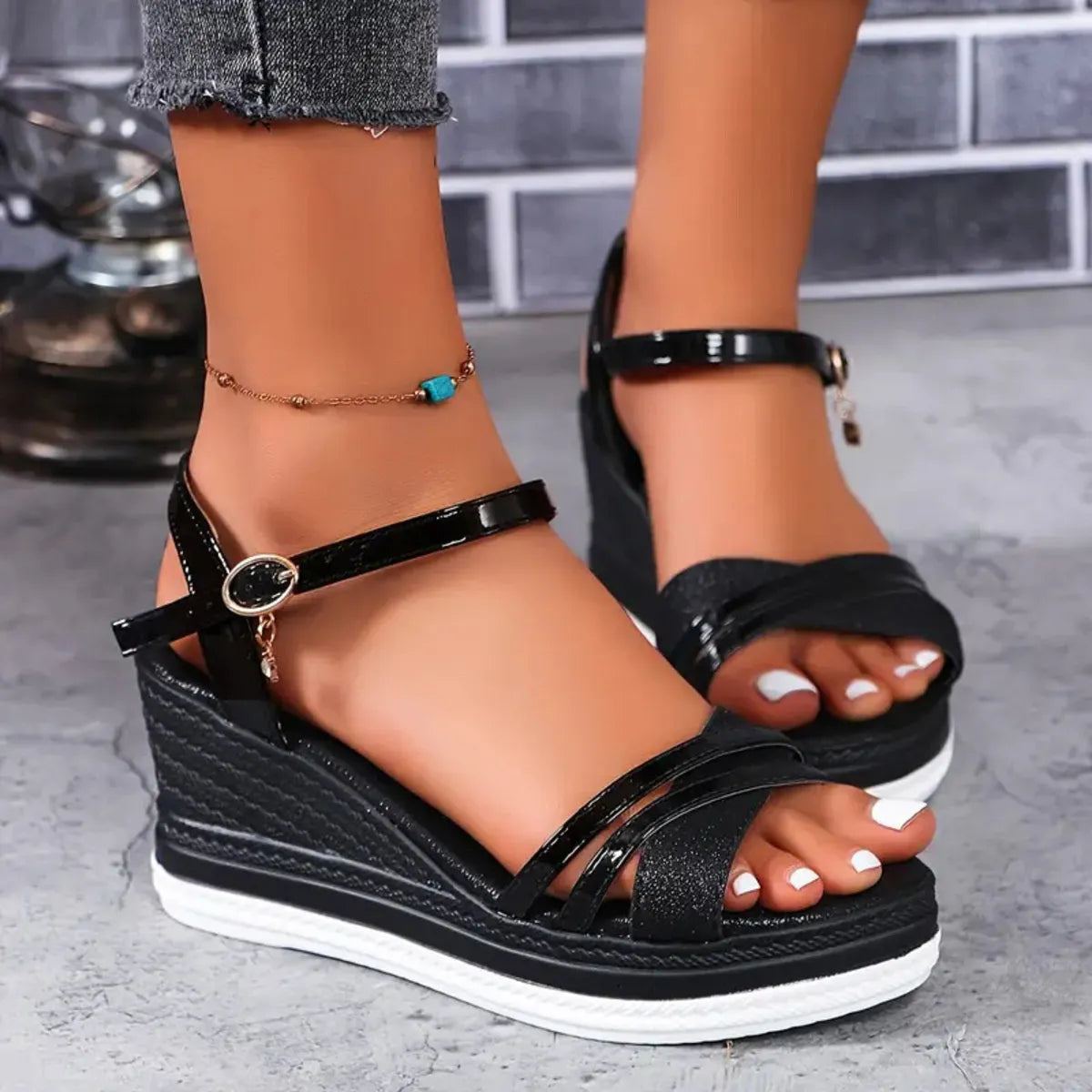Open Toe Wedge Sandals