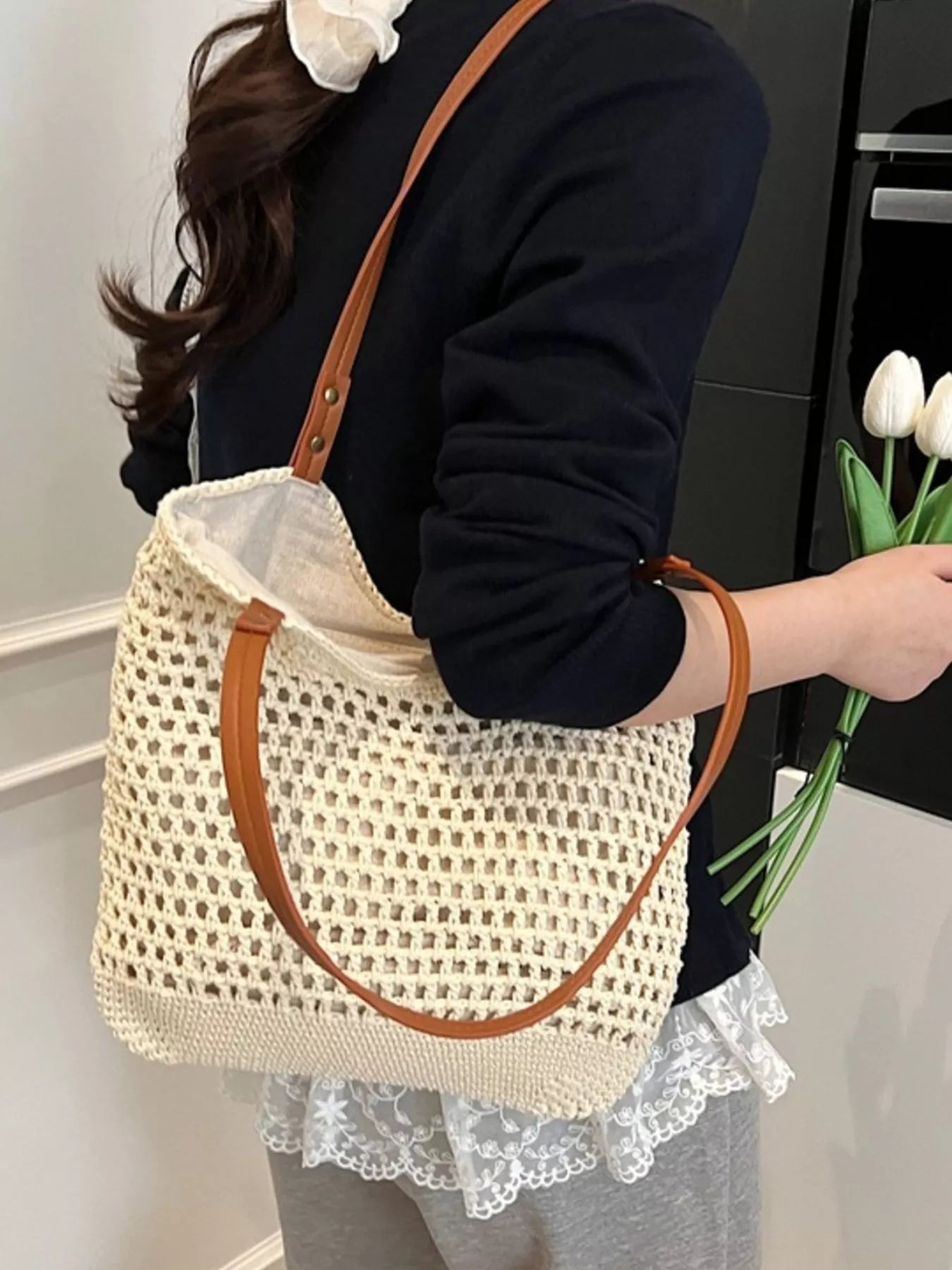 Crochet Knit Shoulder Bag