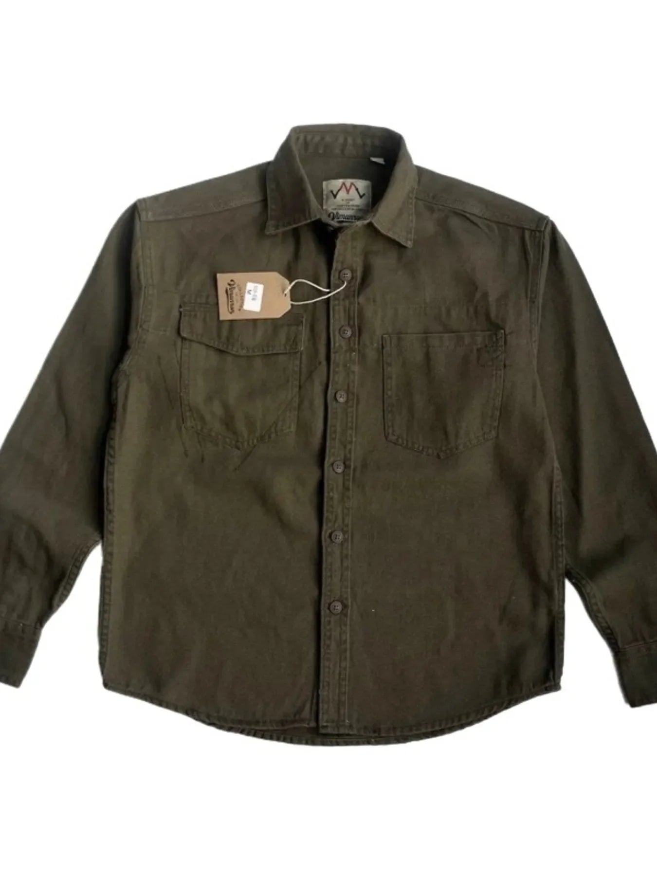 Men's Plus Size Button Up Shirt with Chest Pockets