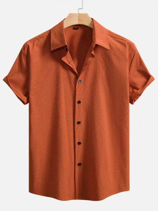 Men's Full Size Short-Sleeve Casual Shirt Plus Size