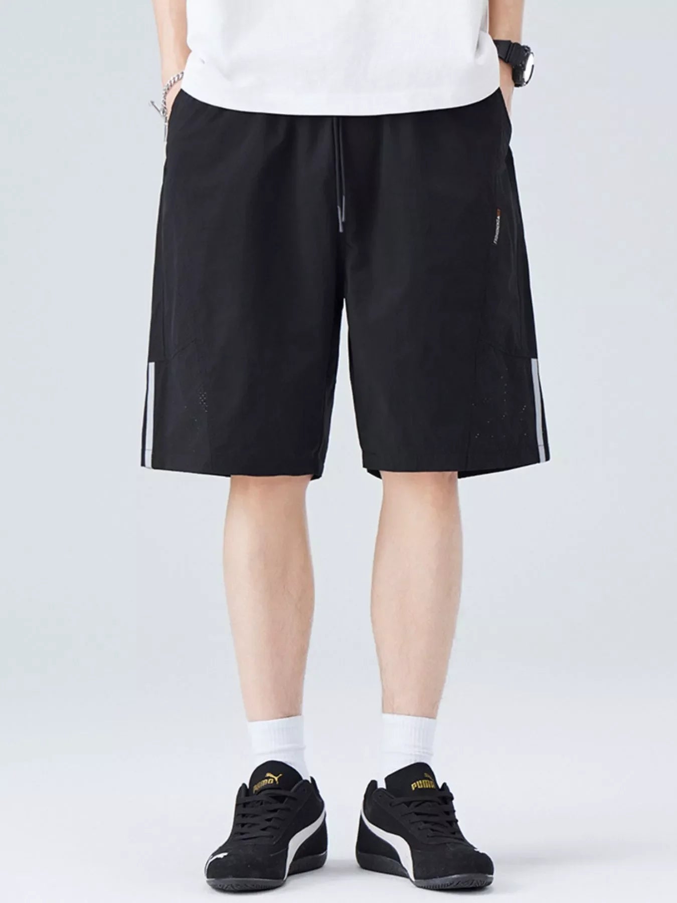 Men's Plus Size Casual Striped Shorts