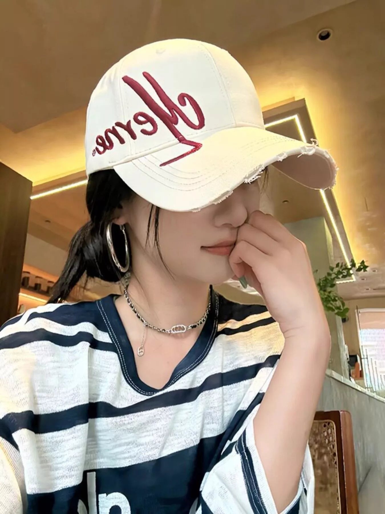 Letter Embroidered Baseball Cap
