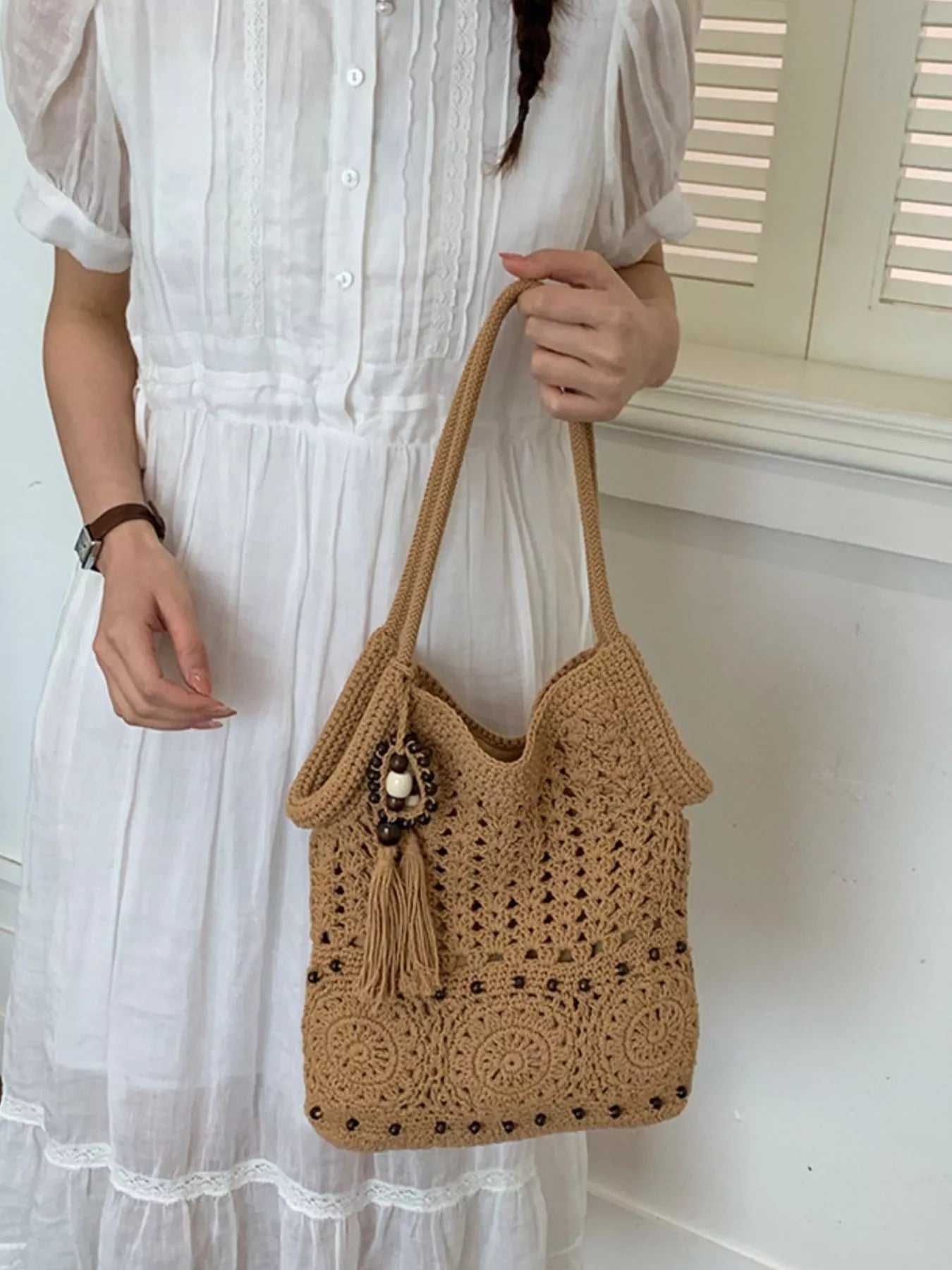 Crochet Knit Shoulder Bag
