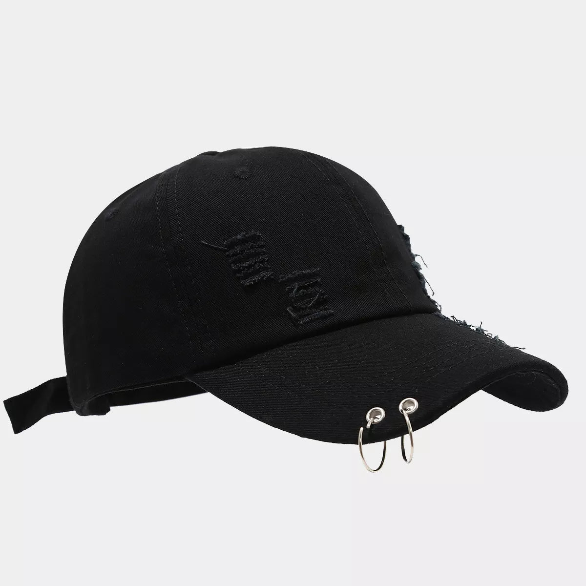 Distressed Denim Baseball Cap